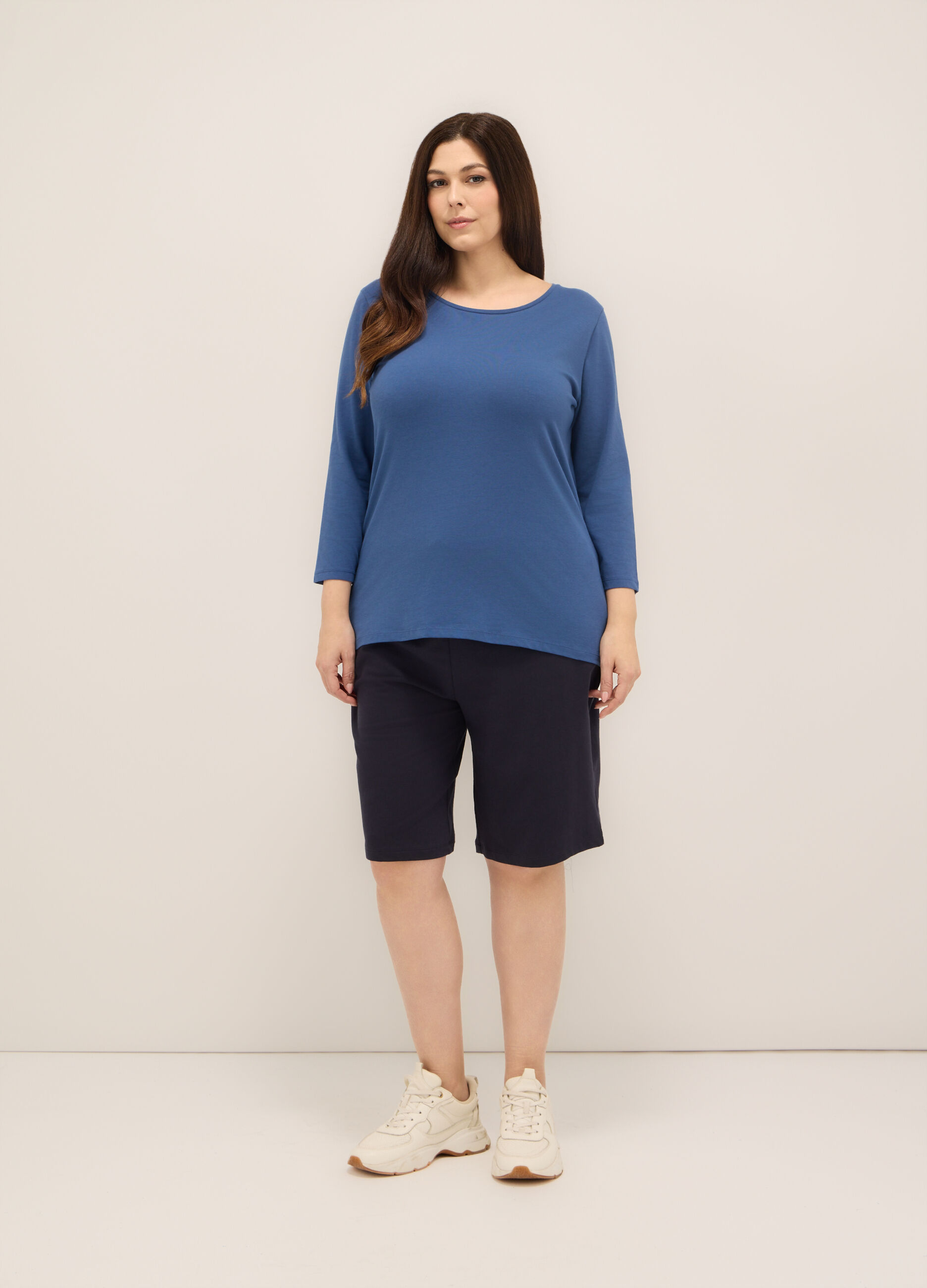 Bermuda in cotone stretch donna curvy_0