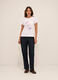Pantaloni fit relaxed in denim di puro cotone donna_0