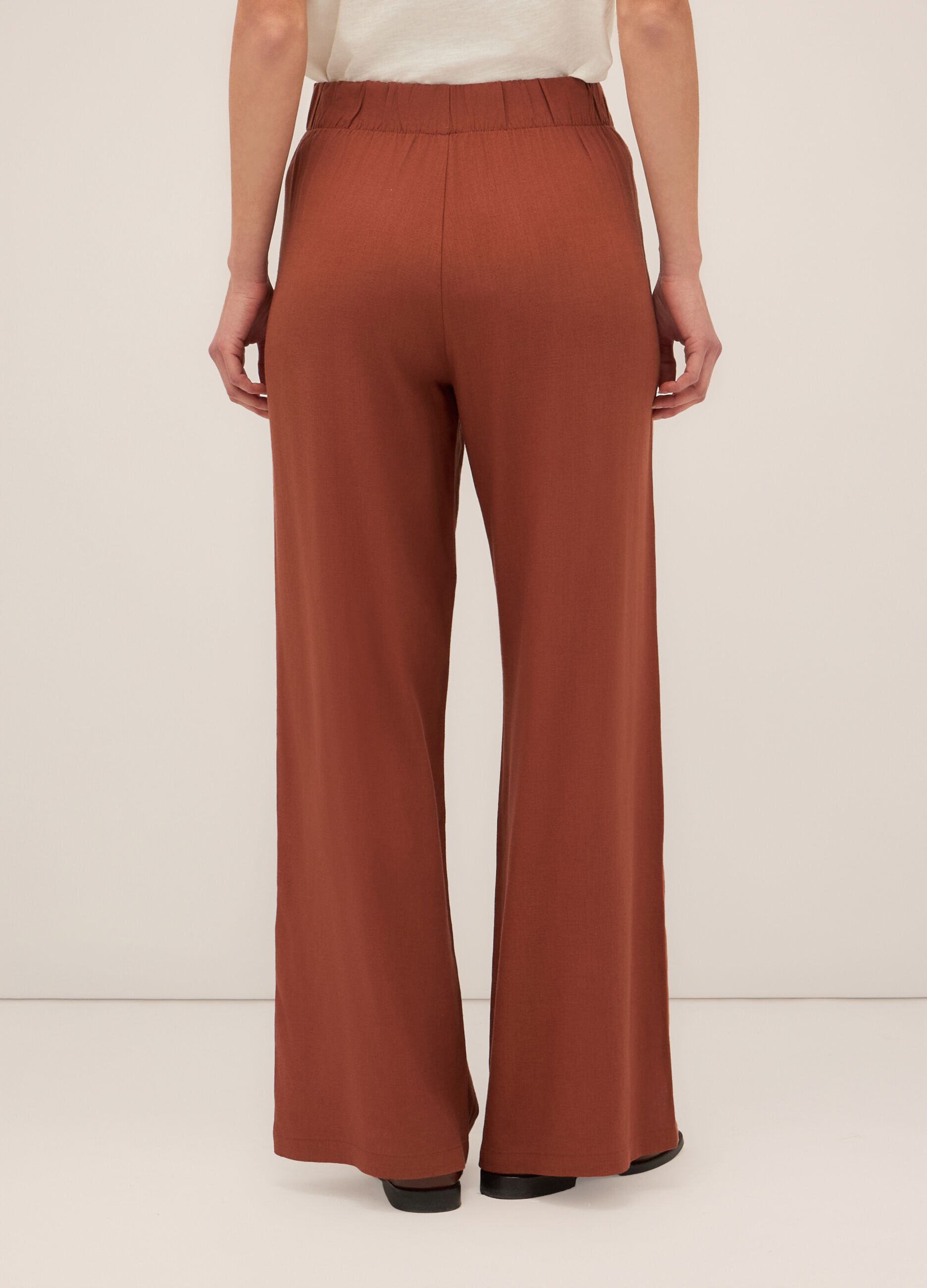 Pantaloni palazzo misto lino donna_1