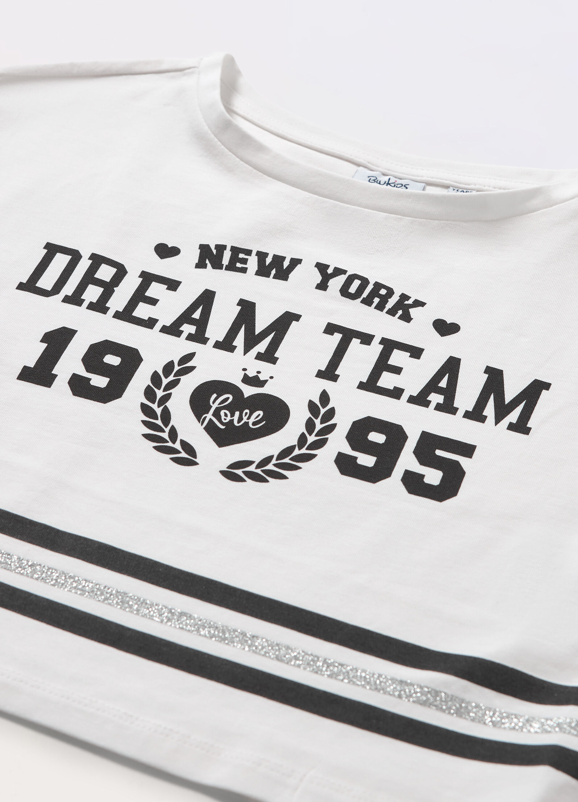 T-shirt in jersey di cotone stretch ragazza_1