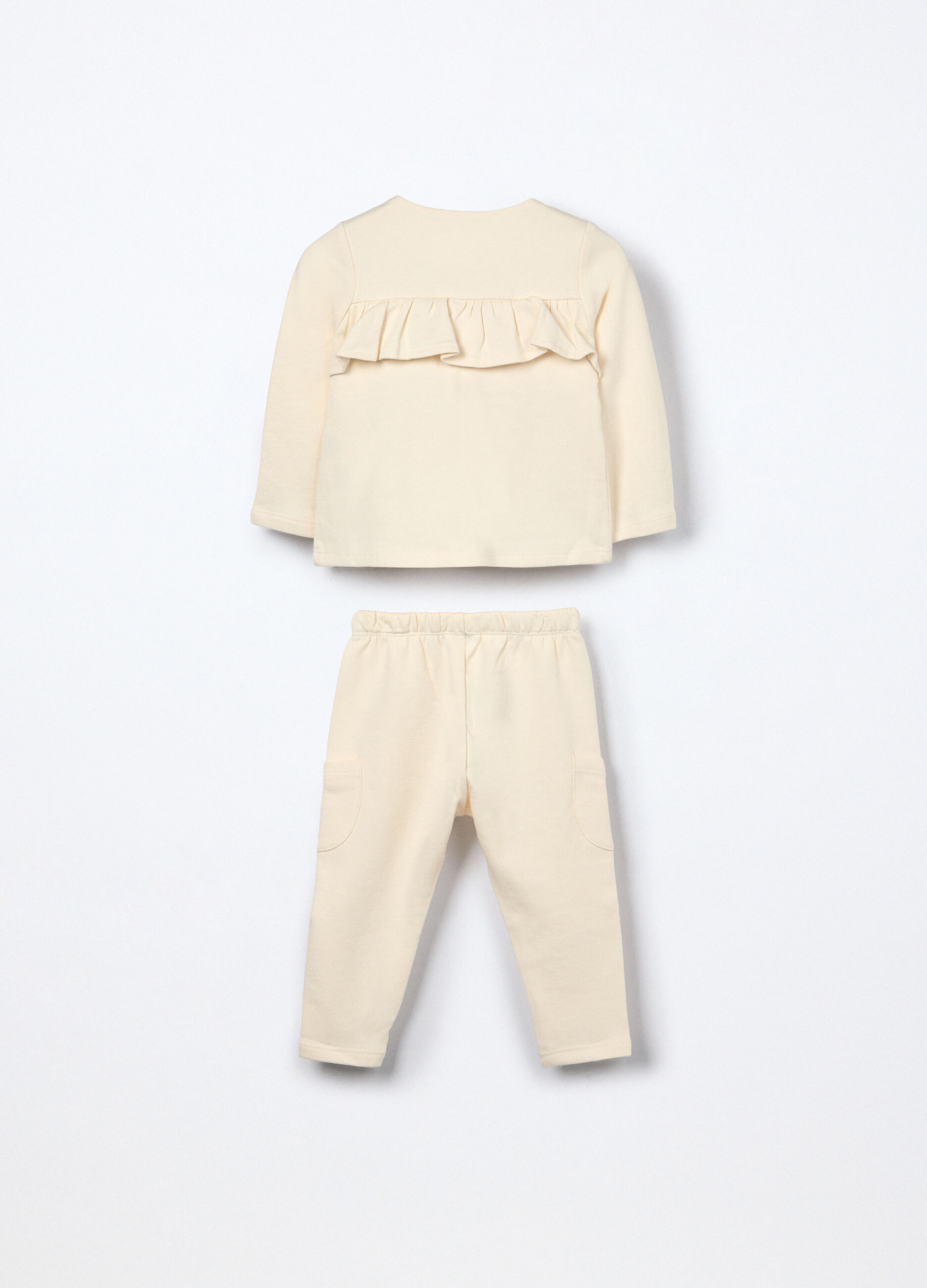 Jogging set in french terry di puro cotone neonata_1
