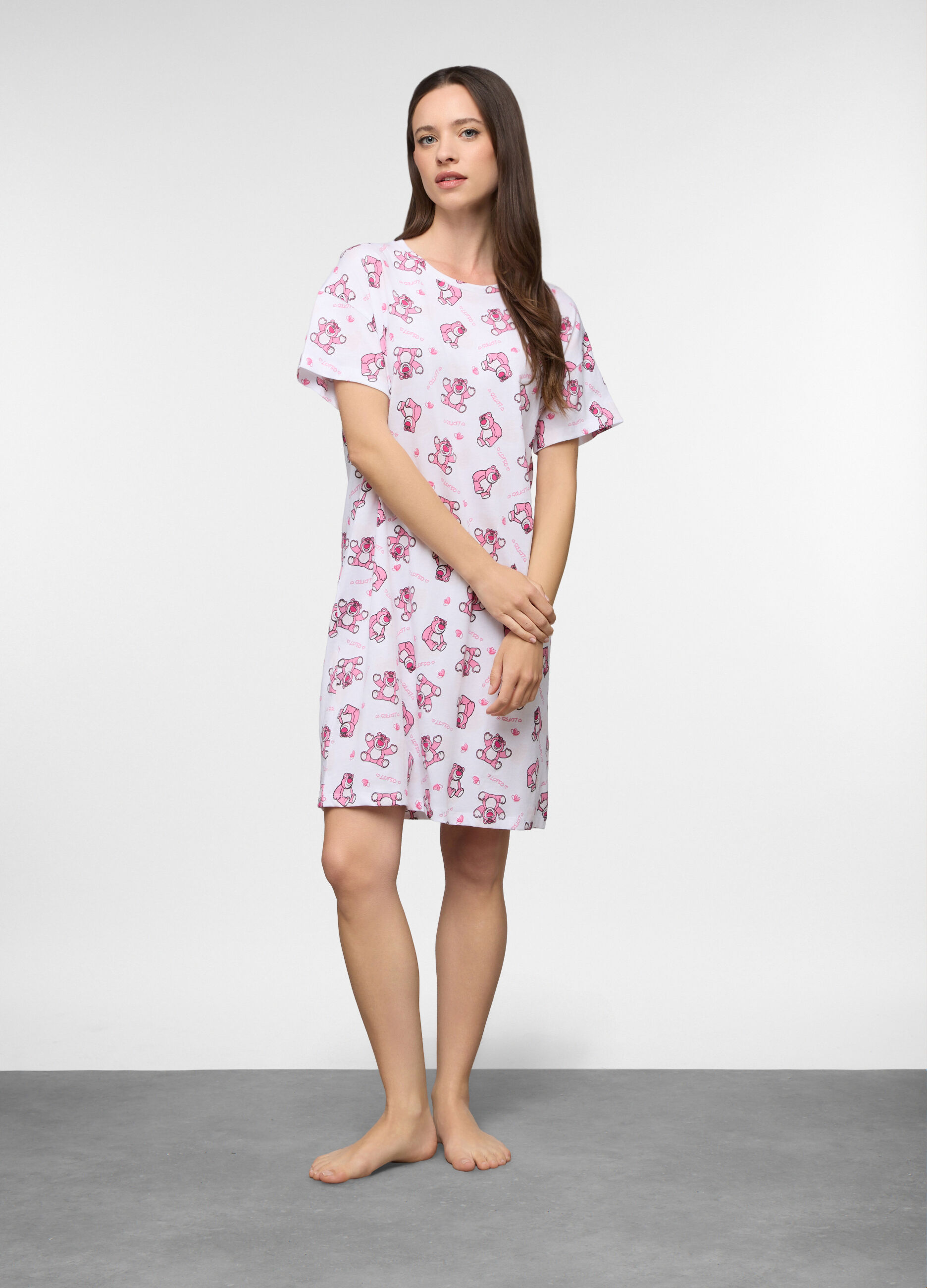 Camicia da notte Disney in jersey di puro cotone donna_0