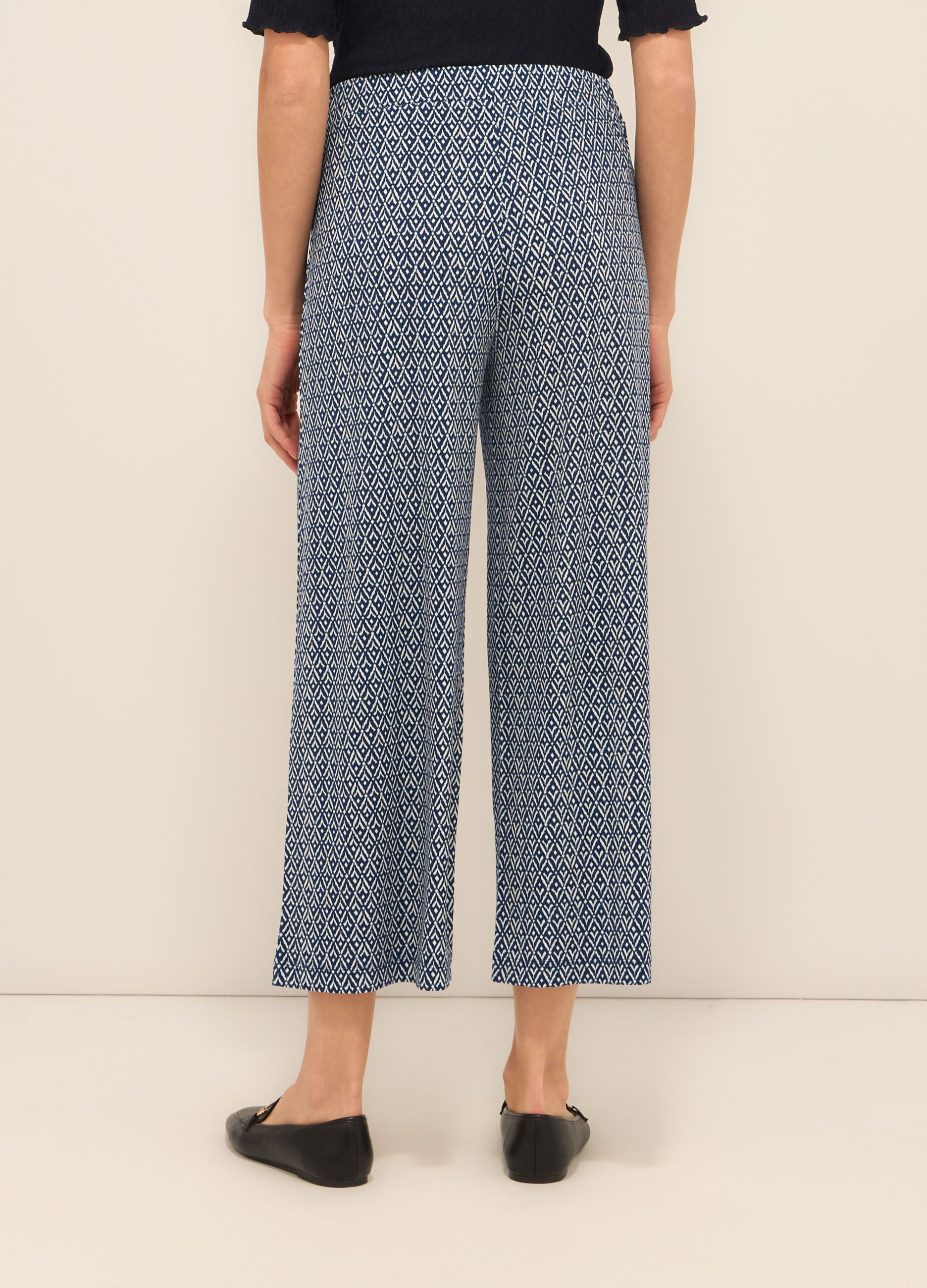 Pantaloni in tessuto stretch donna_1