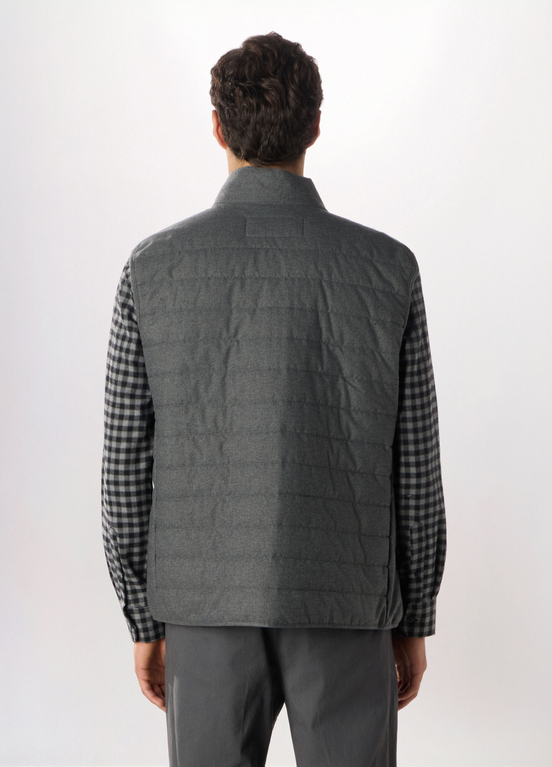 Gilet imbottito con zip uomo_1