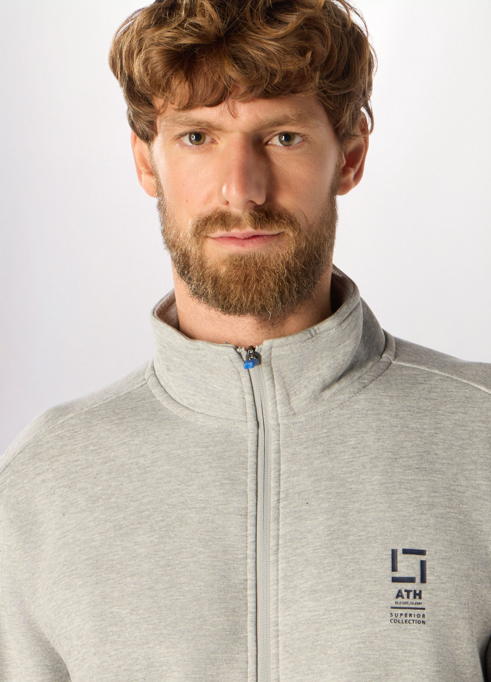 Felpa sportiva in misto cotone uomo_2