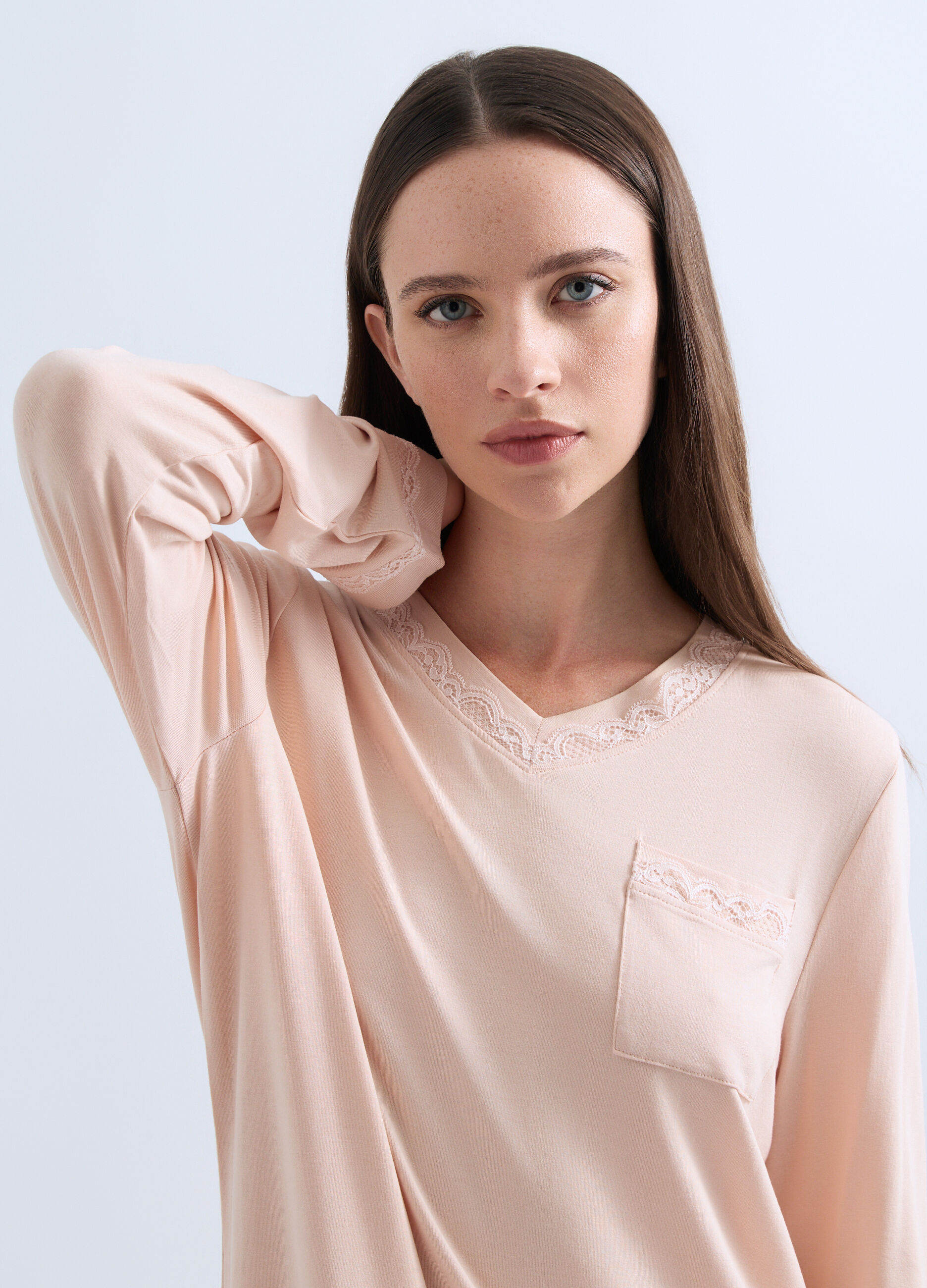 Camicia da notte in jersey di modal stretch donna_2