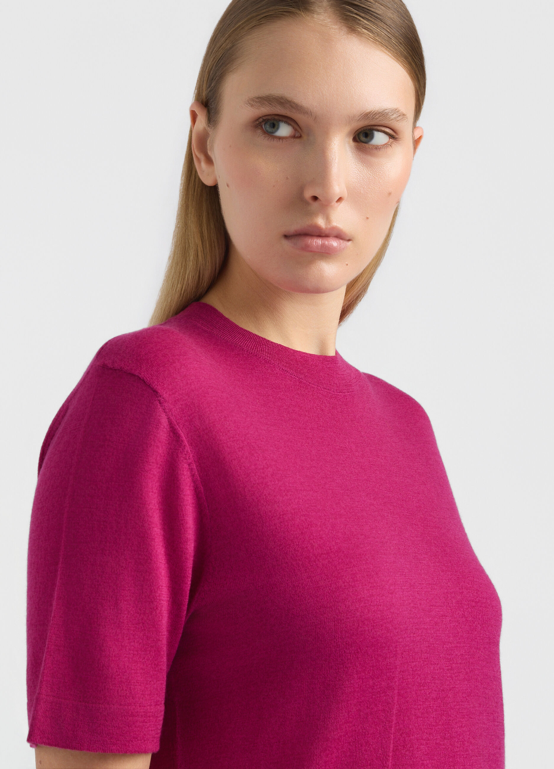 Maglia girocollo rasata donna_3