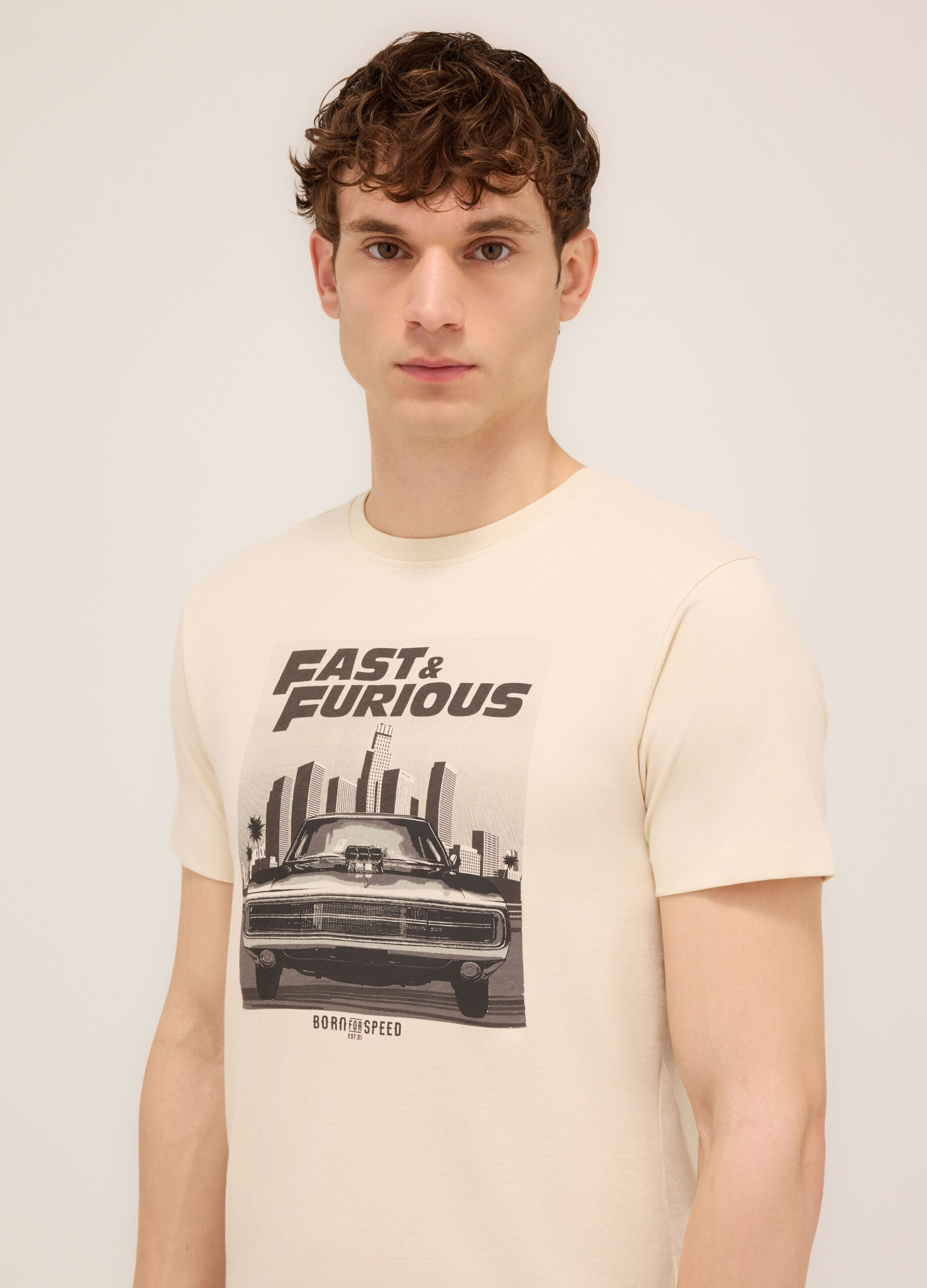 T-shirt girocollo stampa Fast & Furious uomo_2
