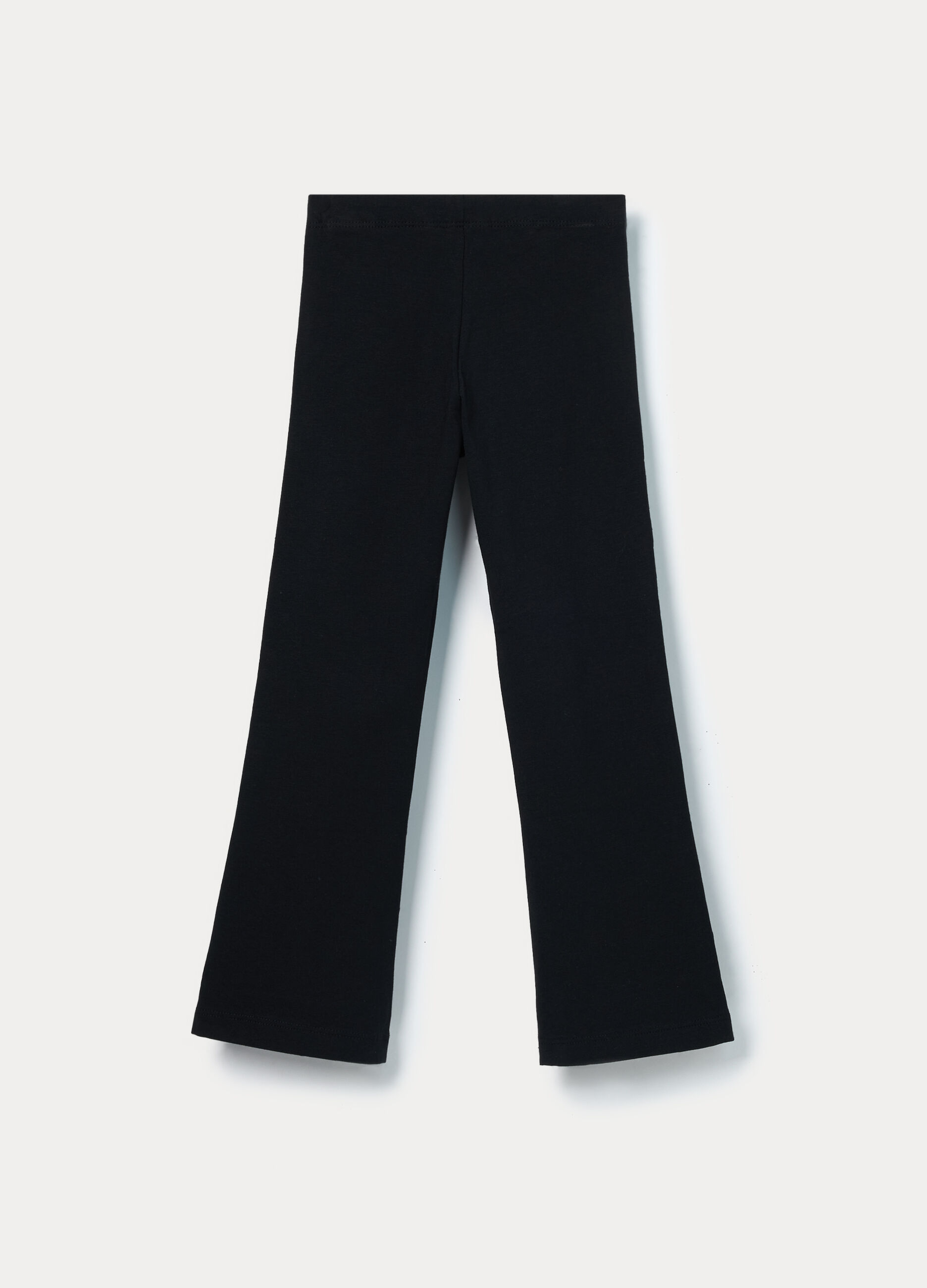 Leggings flare fit in jersey di cotone stretch bambina_1