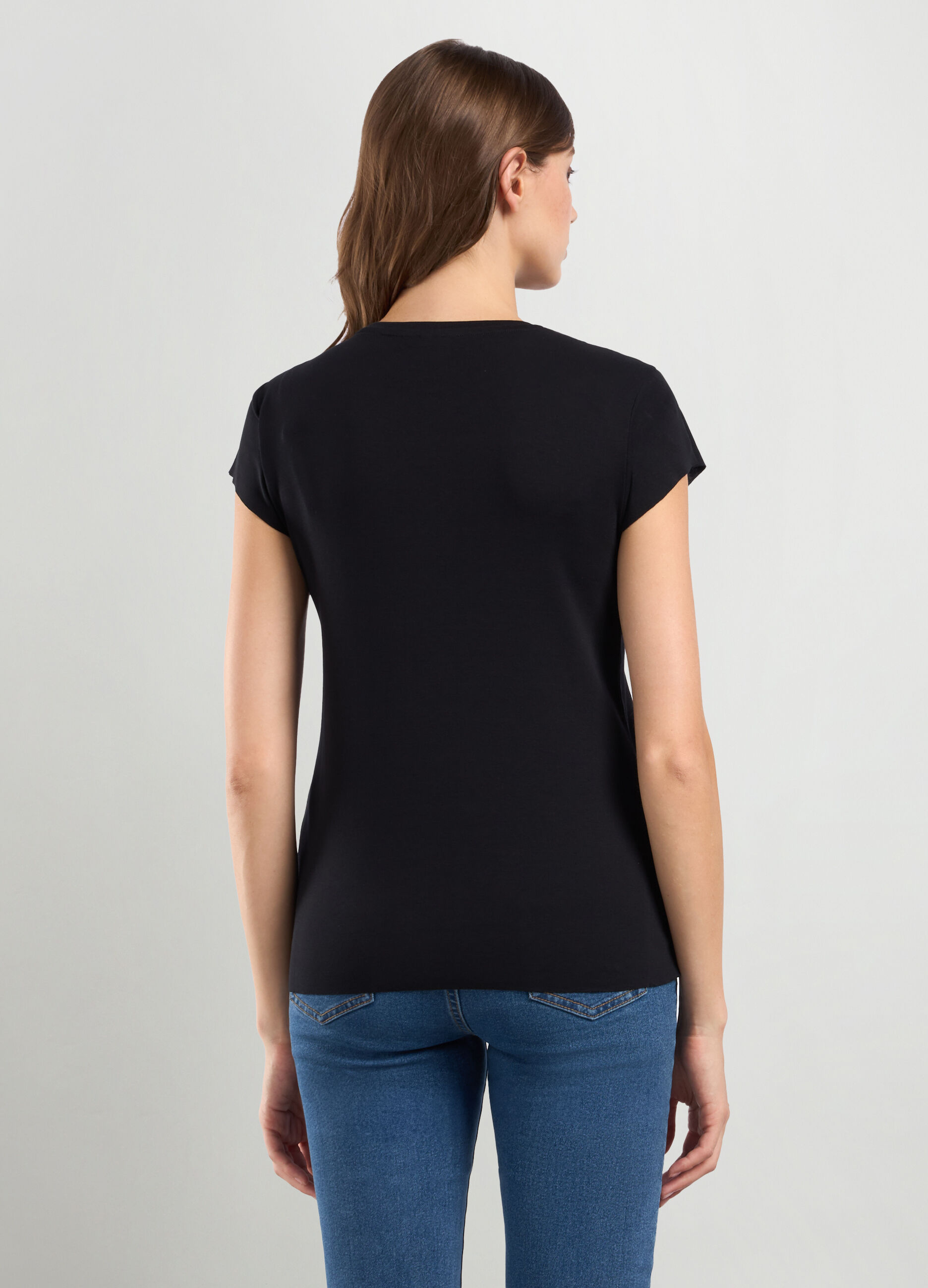 T-shirt in puro cotone donna_1