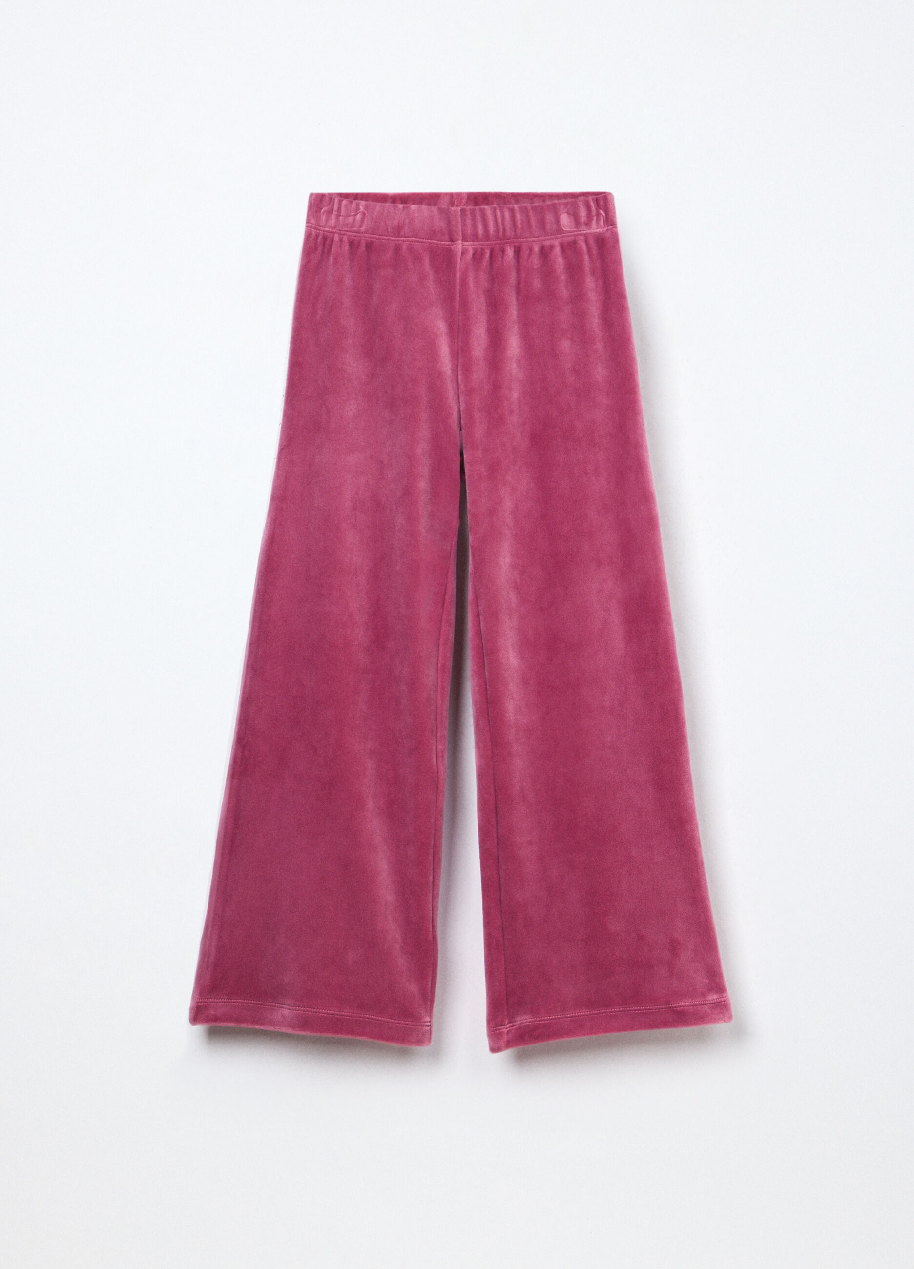 Pantaloni wide leg velours bambina_0
