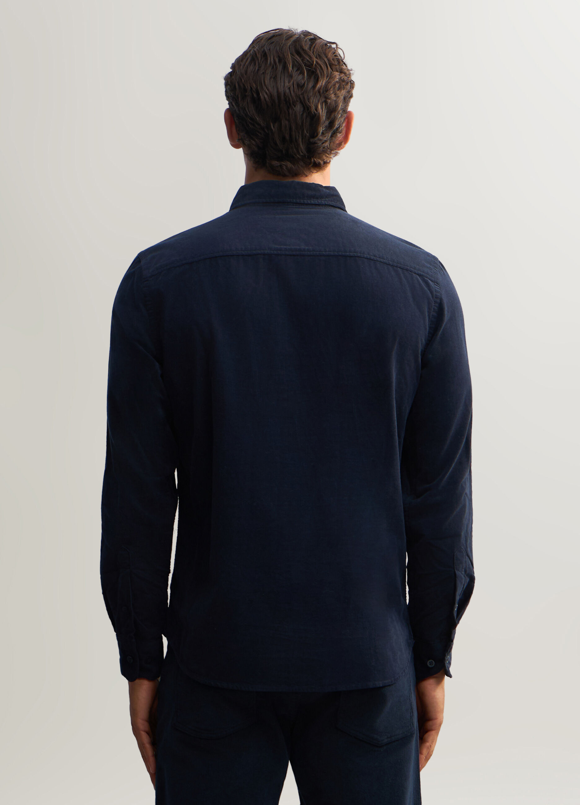 Camicia regular fit in velluto a coste uomo_1