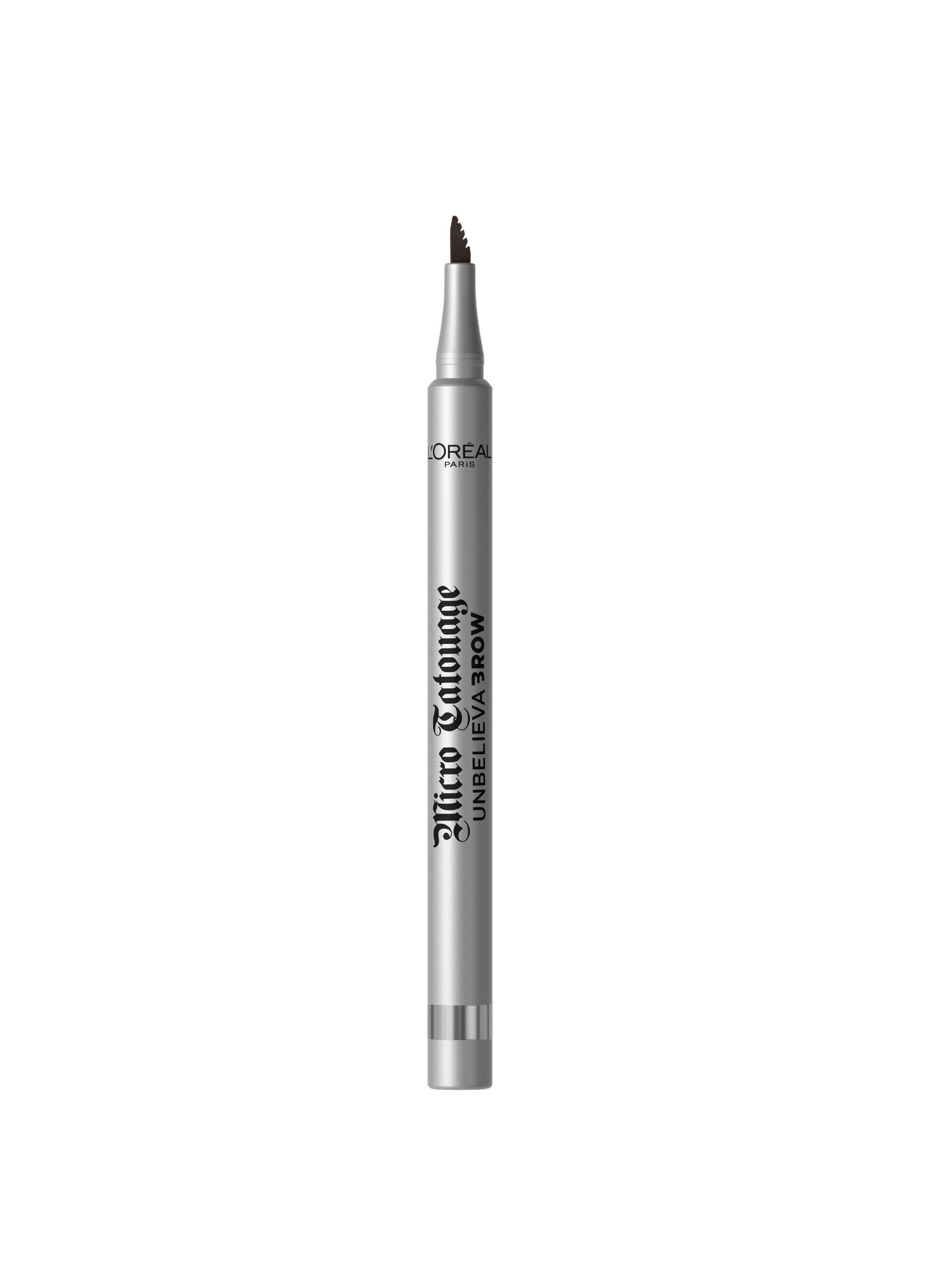 L'Oréal Paris Unbelievabrow Micro Tatouage, Pennarello per Sopracciglia, Effetto microblading, Ebony (109).