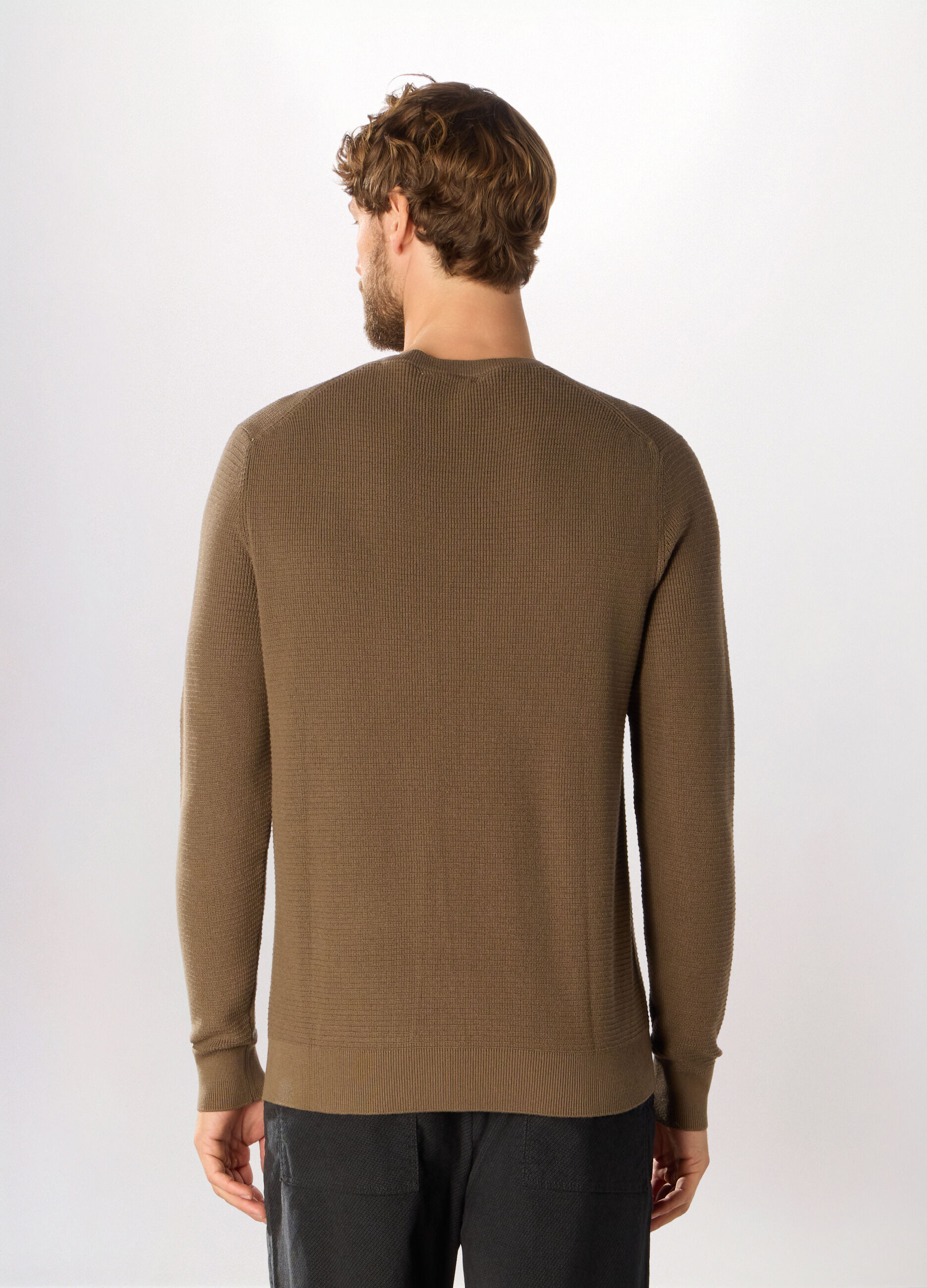 Maglione girocollo in cotone uomo_1
