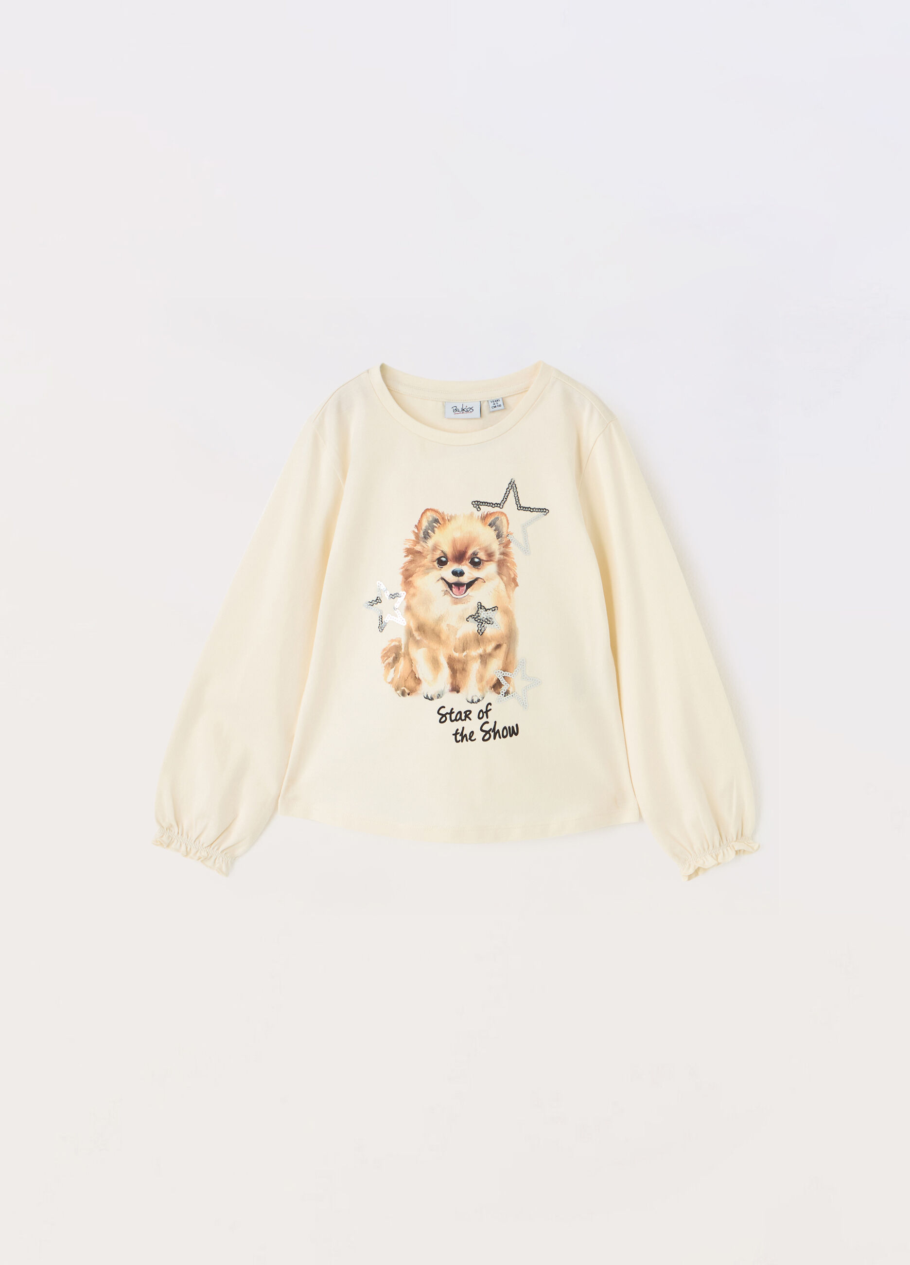 T-shirt in jersey di cotone stretch bambina_0