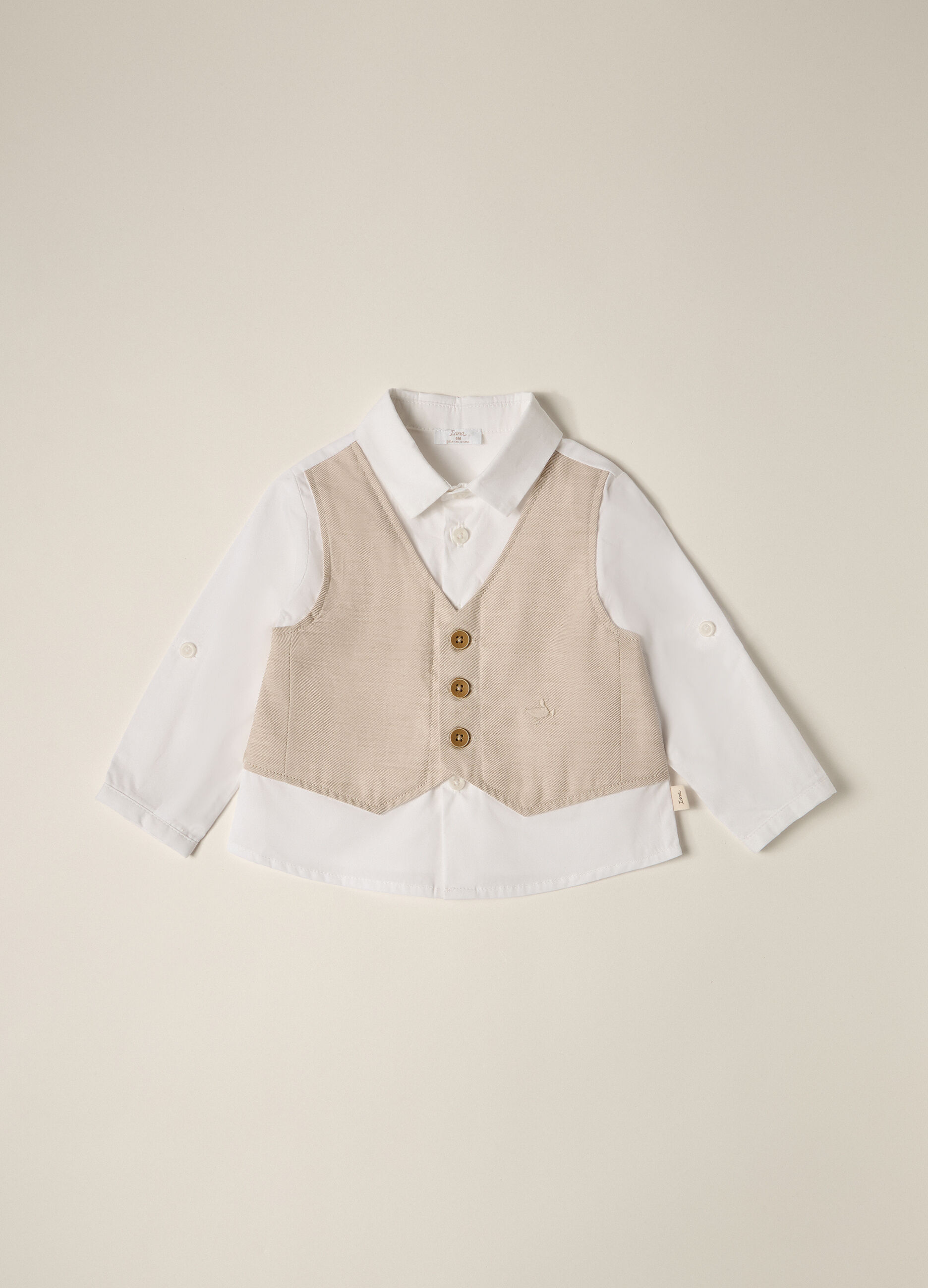 Camicia con gilet applicato IANA neonato_0