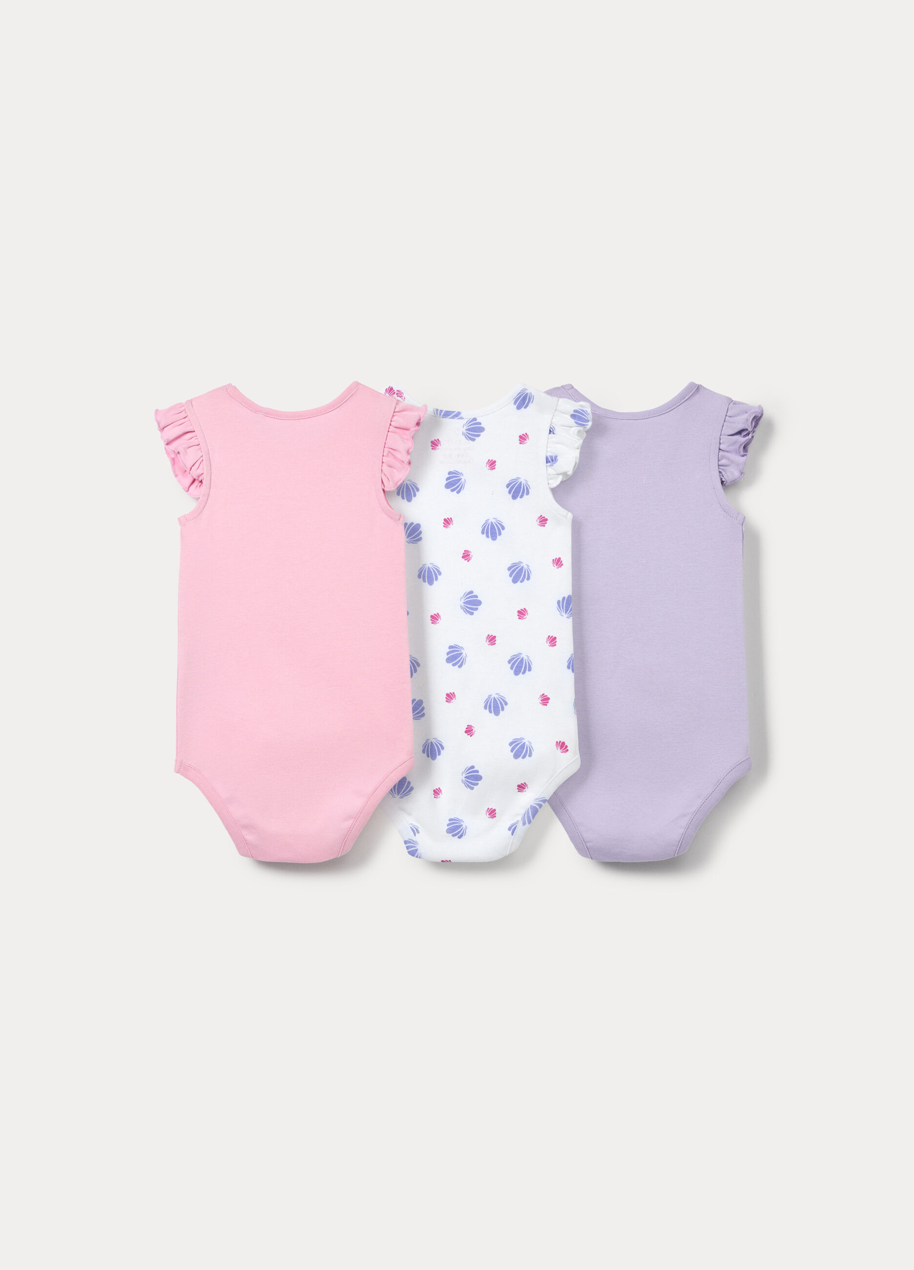 Pack 3 body in costina di puro cotone _1