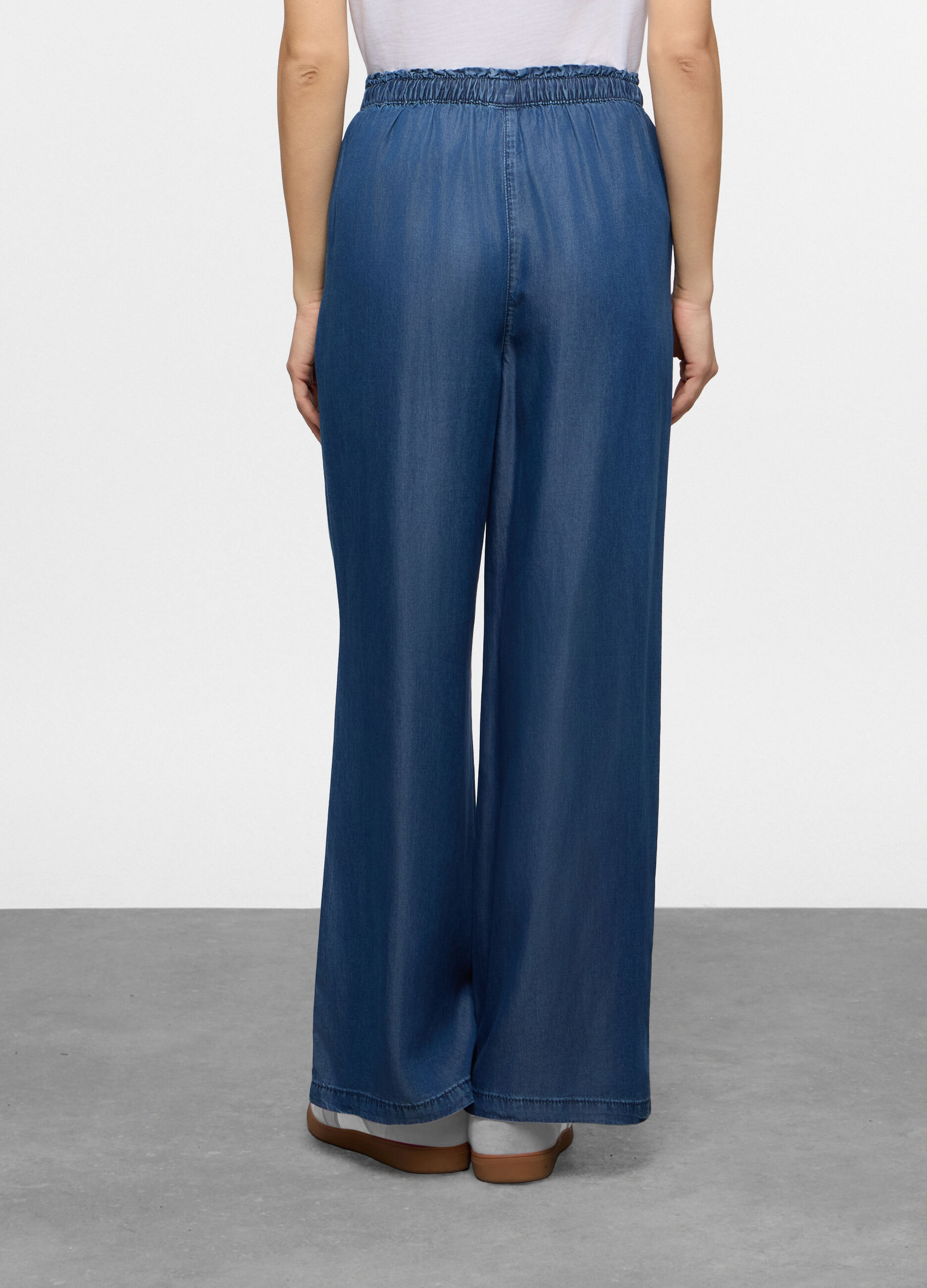 Jogger fit straight in Lyocell con vita elasticata donna_2