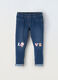 Jeggings in denim di misto cotone stretch bambina_0