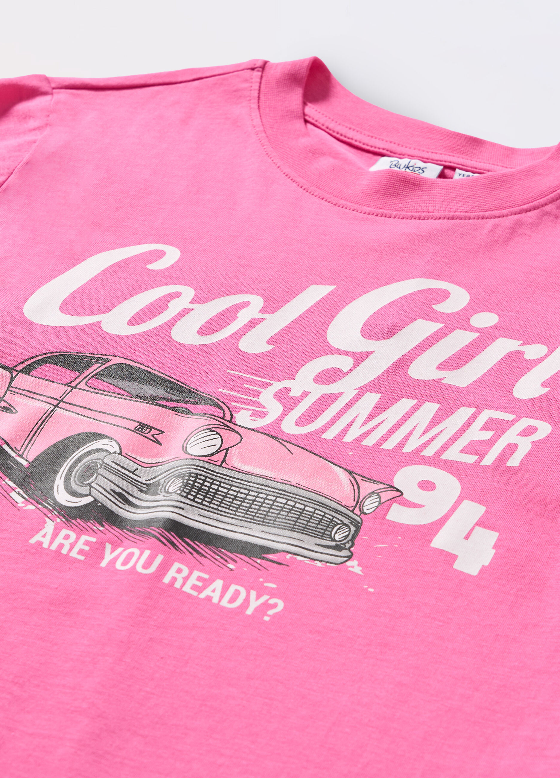 T-shirt in puro cotone con stampa ragazza_1