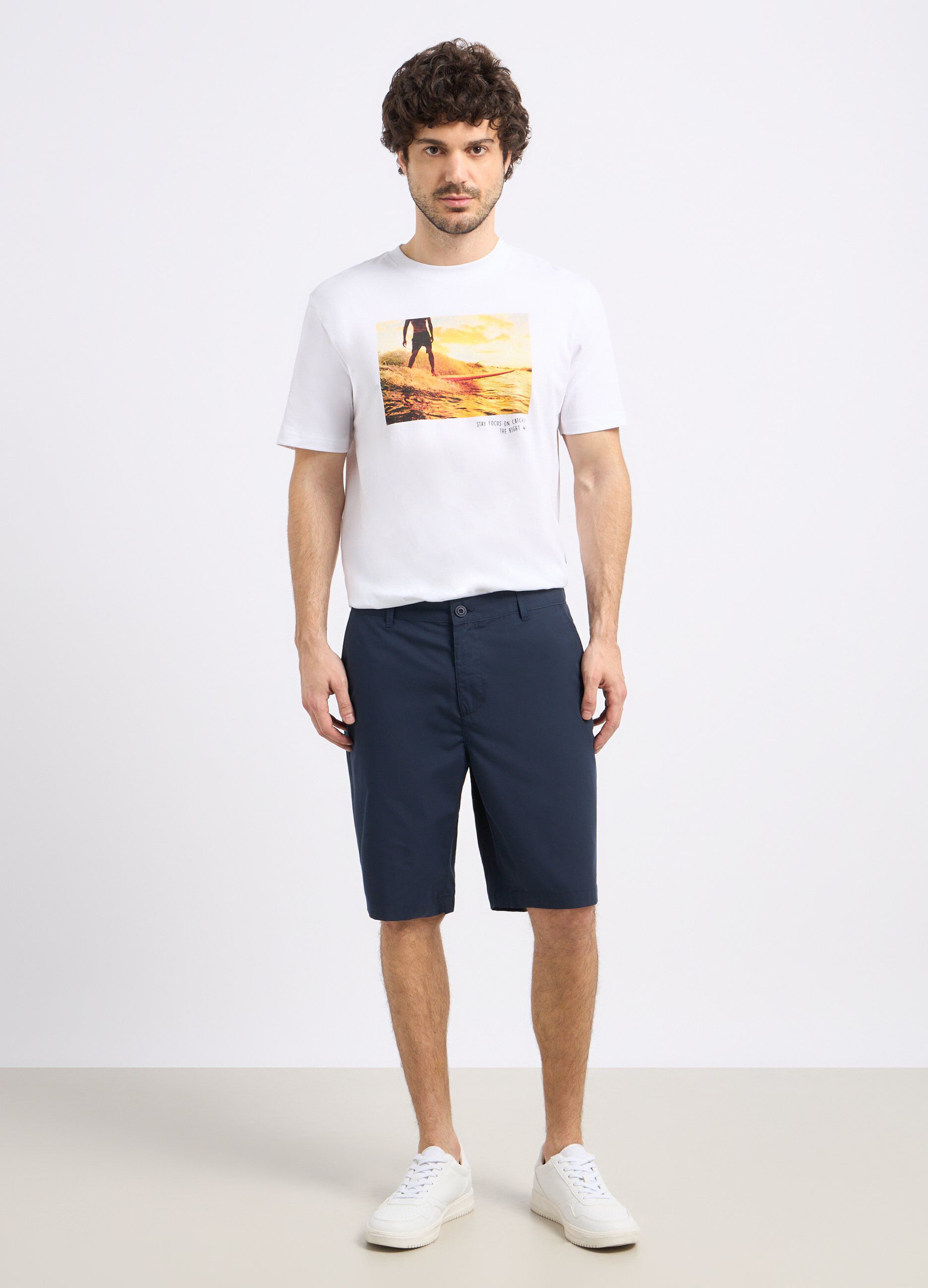 Bermuda in misto cotone uomo_0