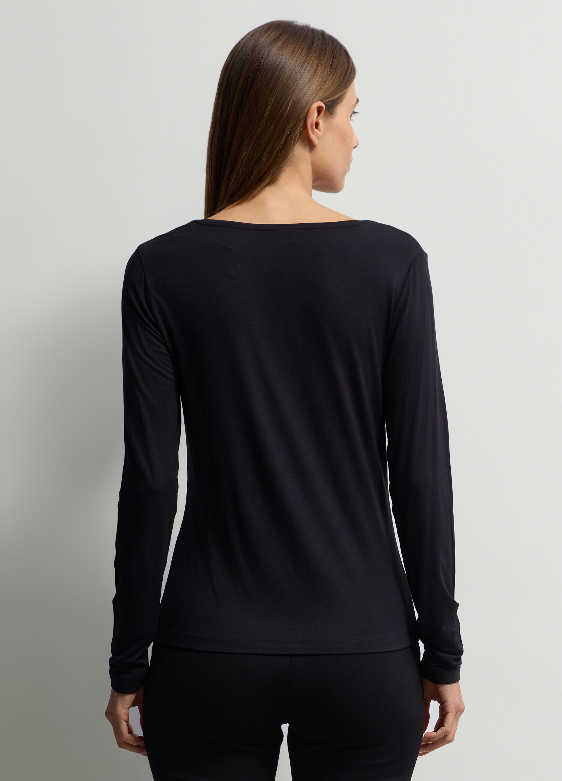 T-shirt girocollo stretch donna_1