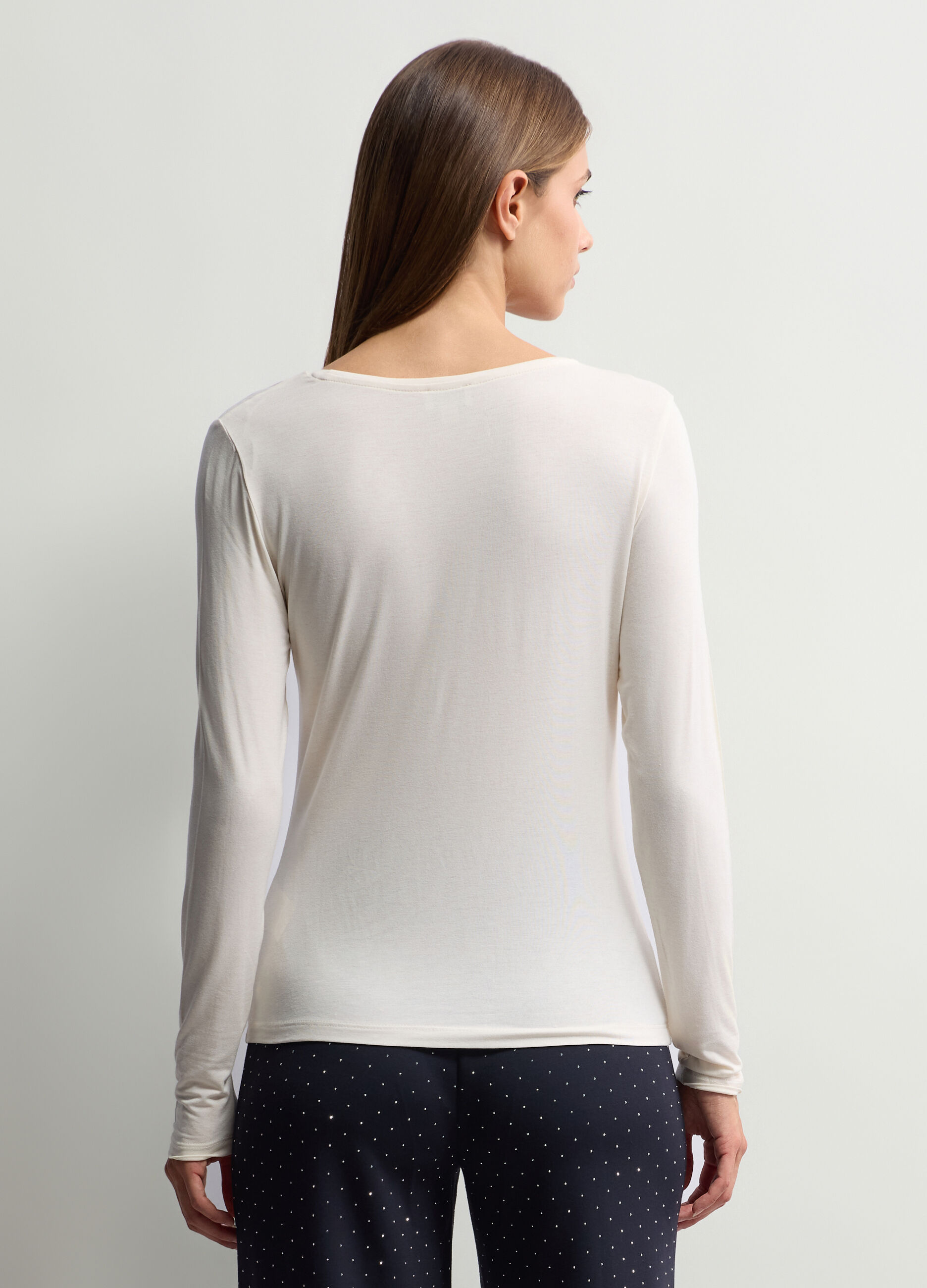 T-shirt girocollo stretch donna_1