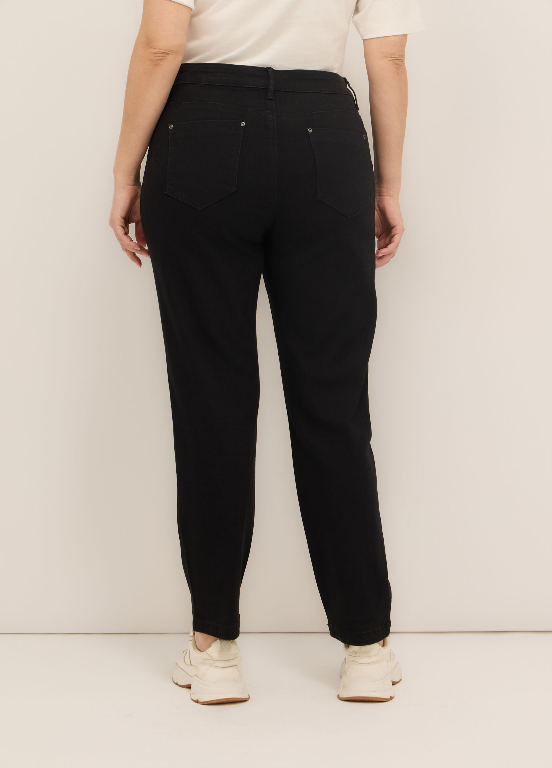 Pantaloni in stretch denim donna curvy _1