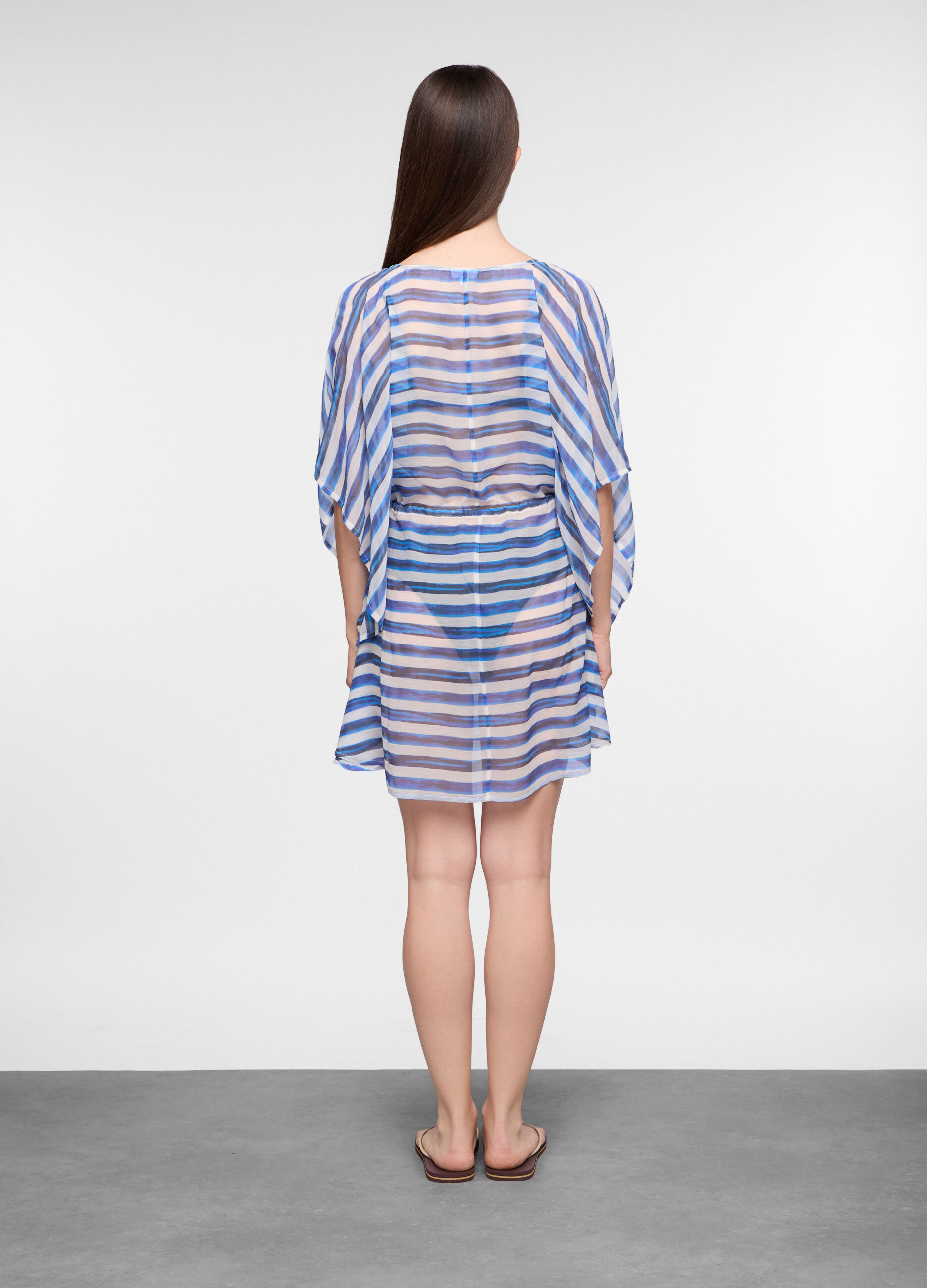 Caftano copricostume in chiffon donna_1