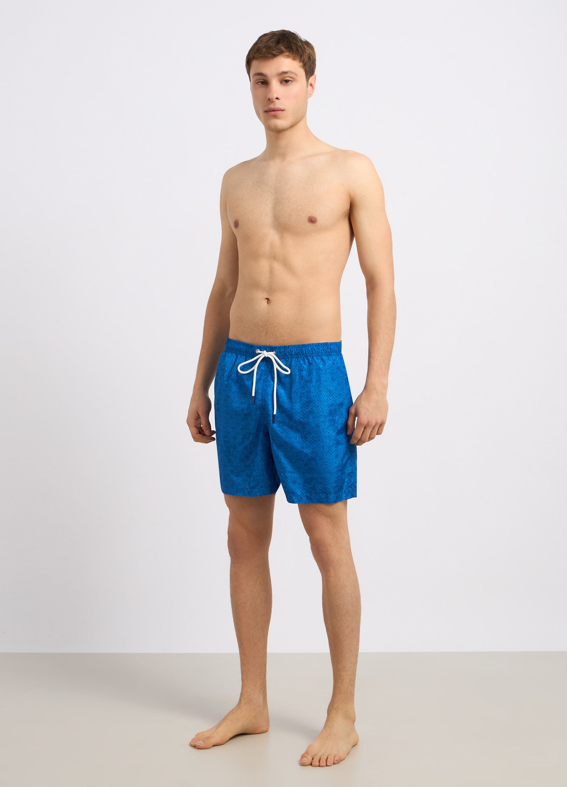 Costume shorts con stampa uomo_0