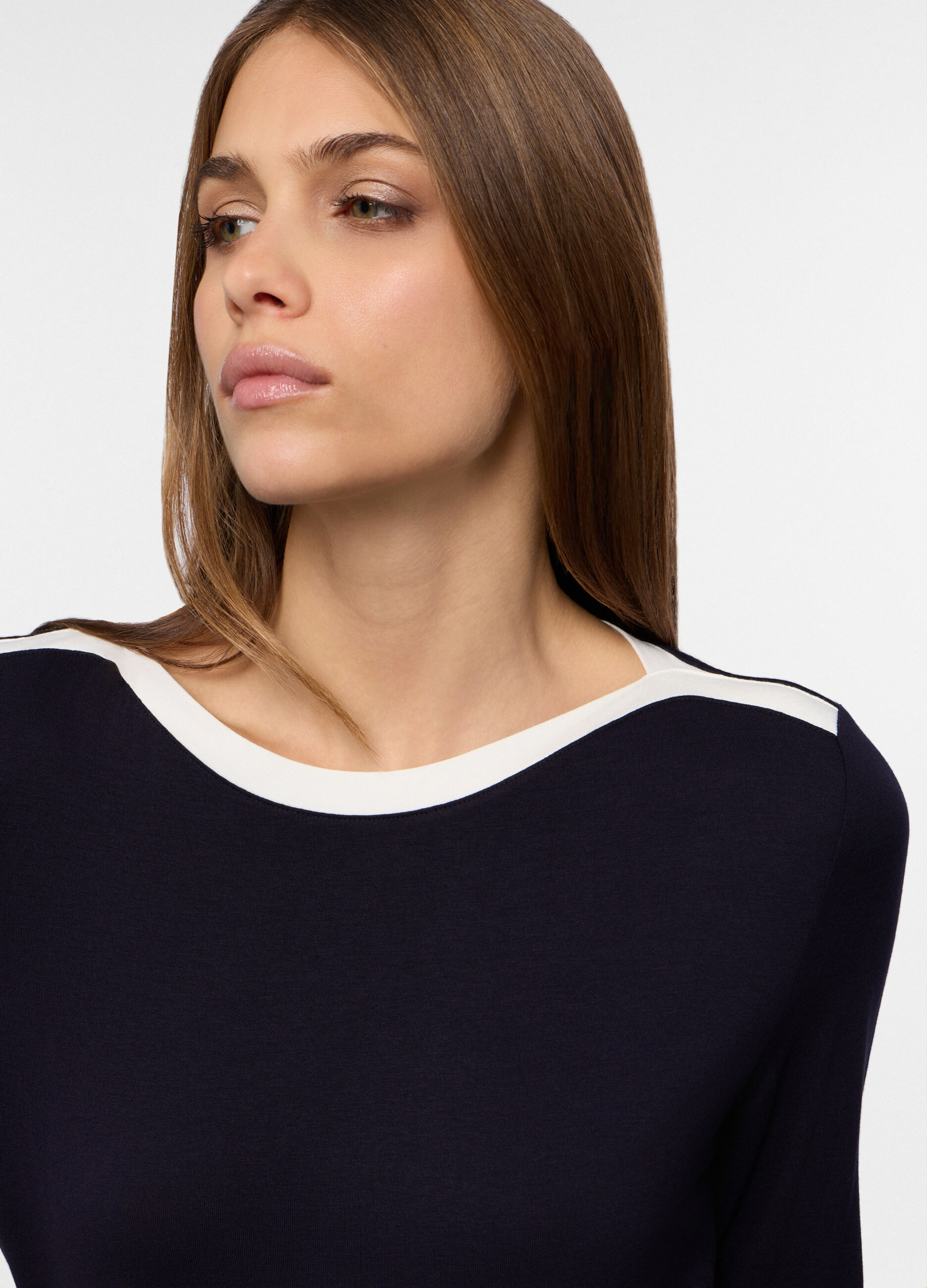 T-shirt in jersey di viscosa stretch donna_2