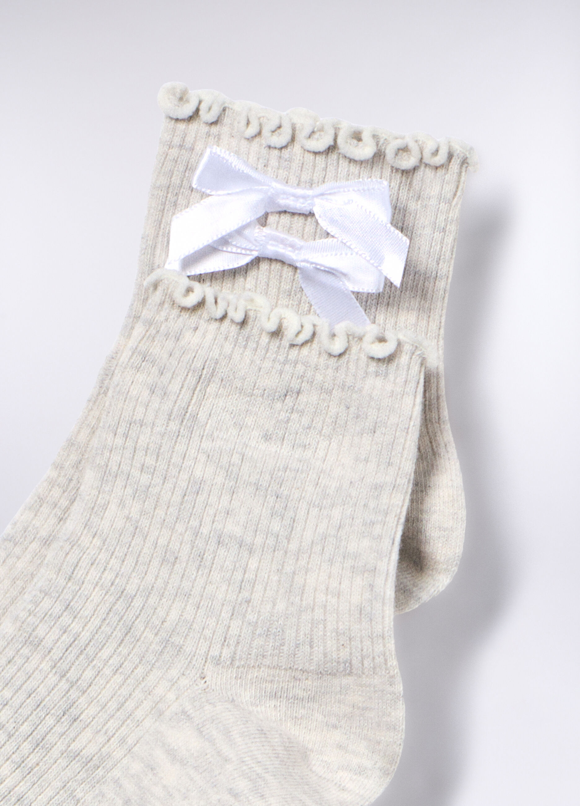 Calze in costina di cotone stretch donna_1