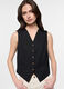 Gilet in twill misto lino donna_2