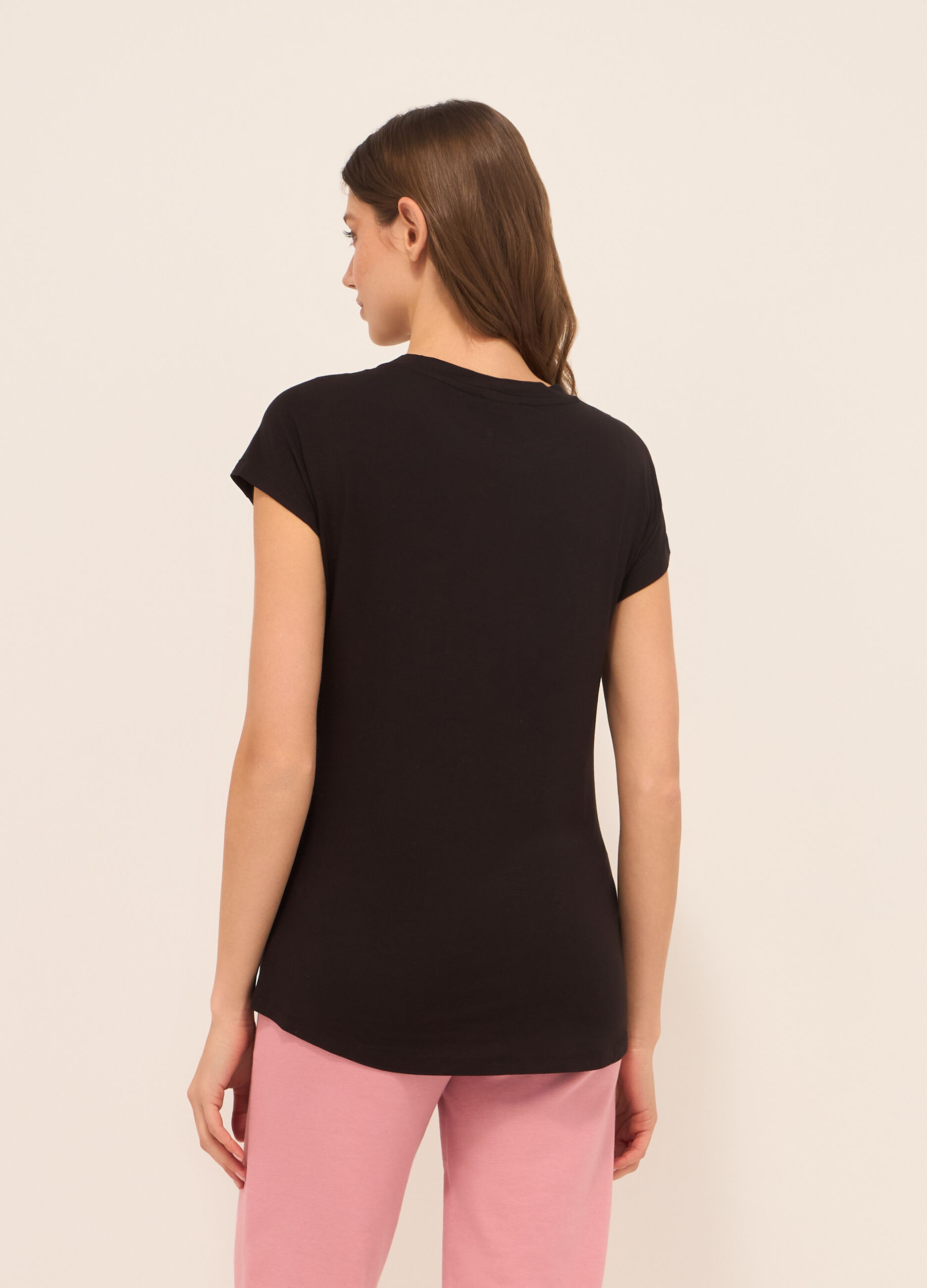 T-shirt in viscosa stretch donna_1