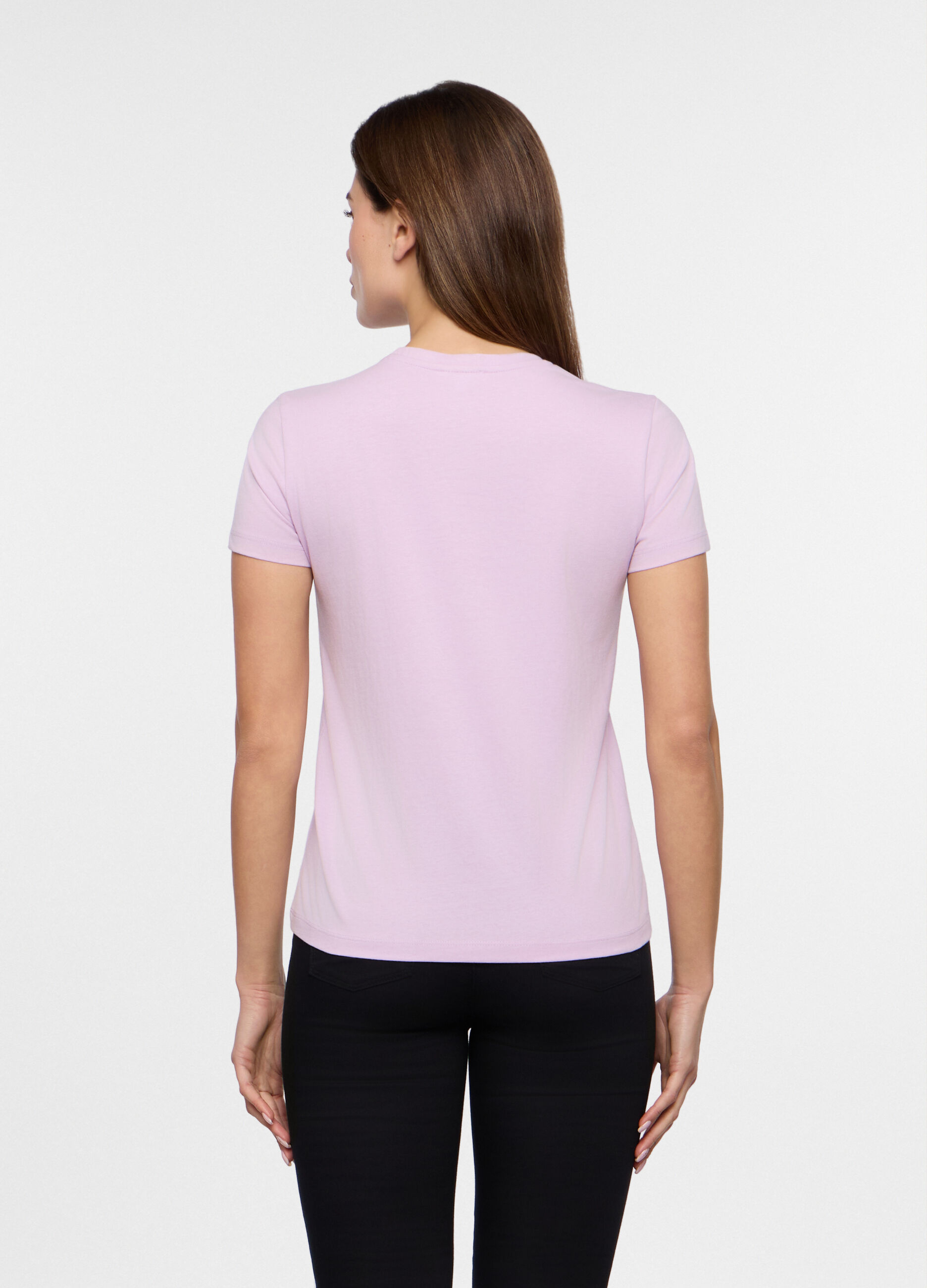 T-shirt in jersey di puro cotone donna_1