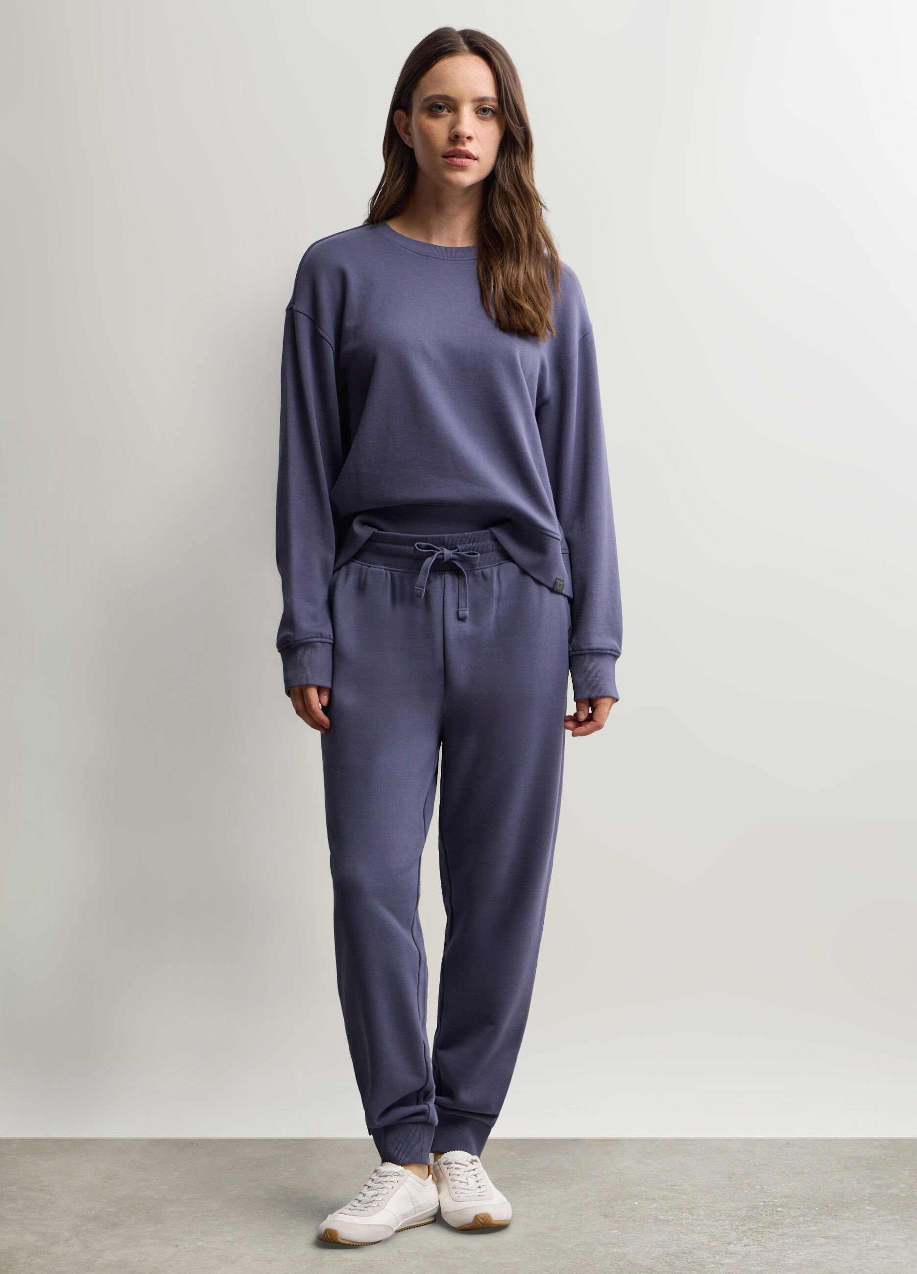 Jogger Fit Regular in misto cotone garzato stretch donna_0