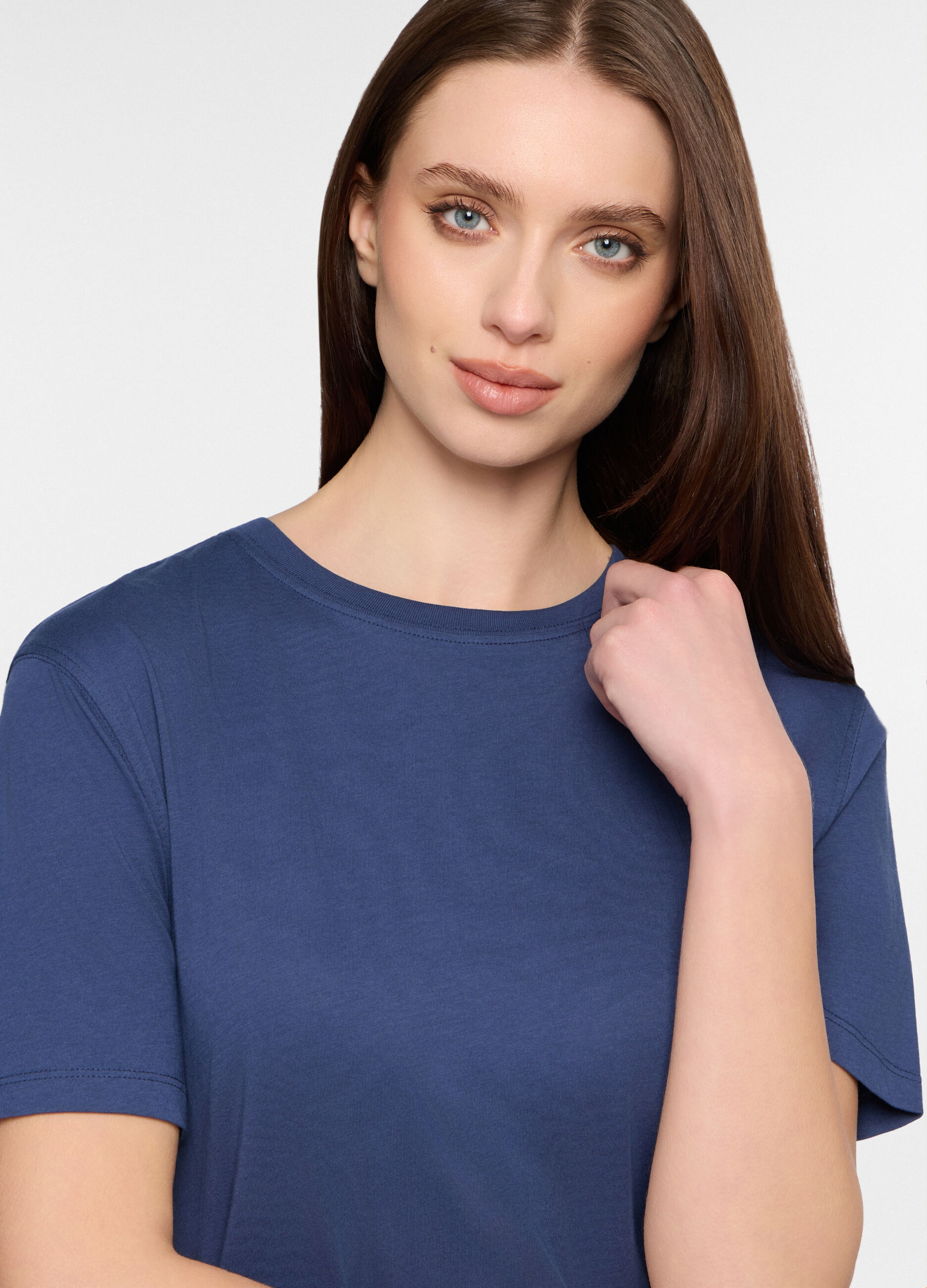 T-shirt girocollo in jersey di cotone uomo_2