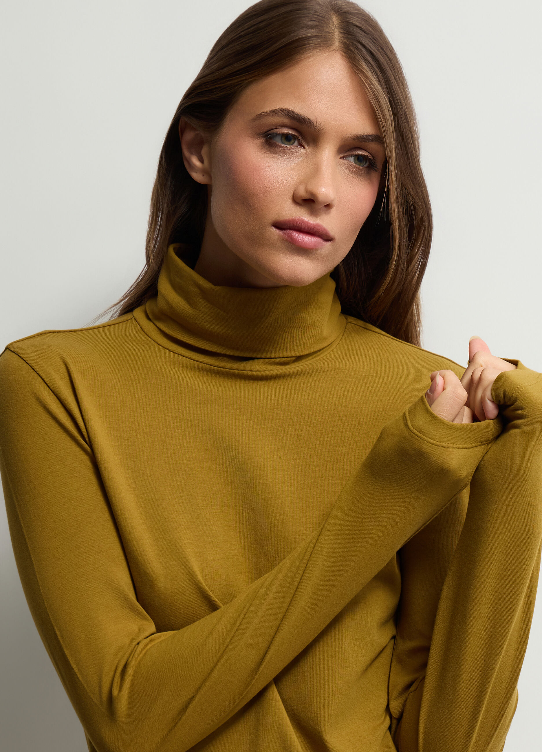 Lupetto a collo alto stretch donna_2