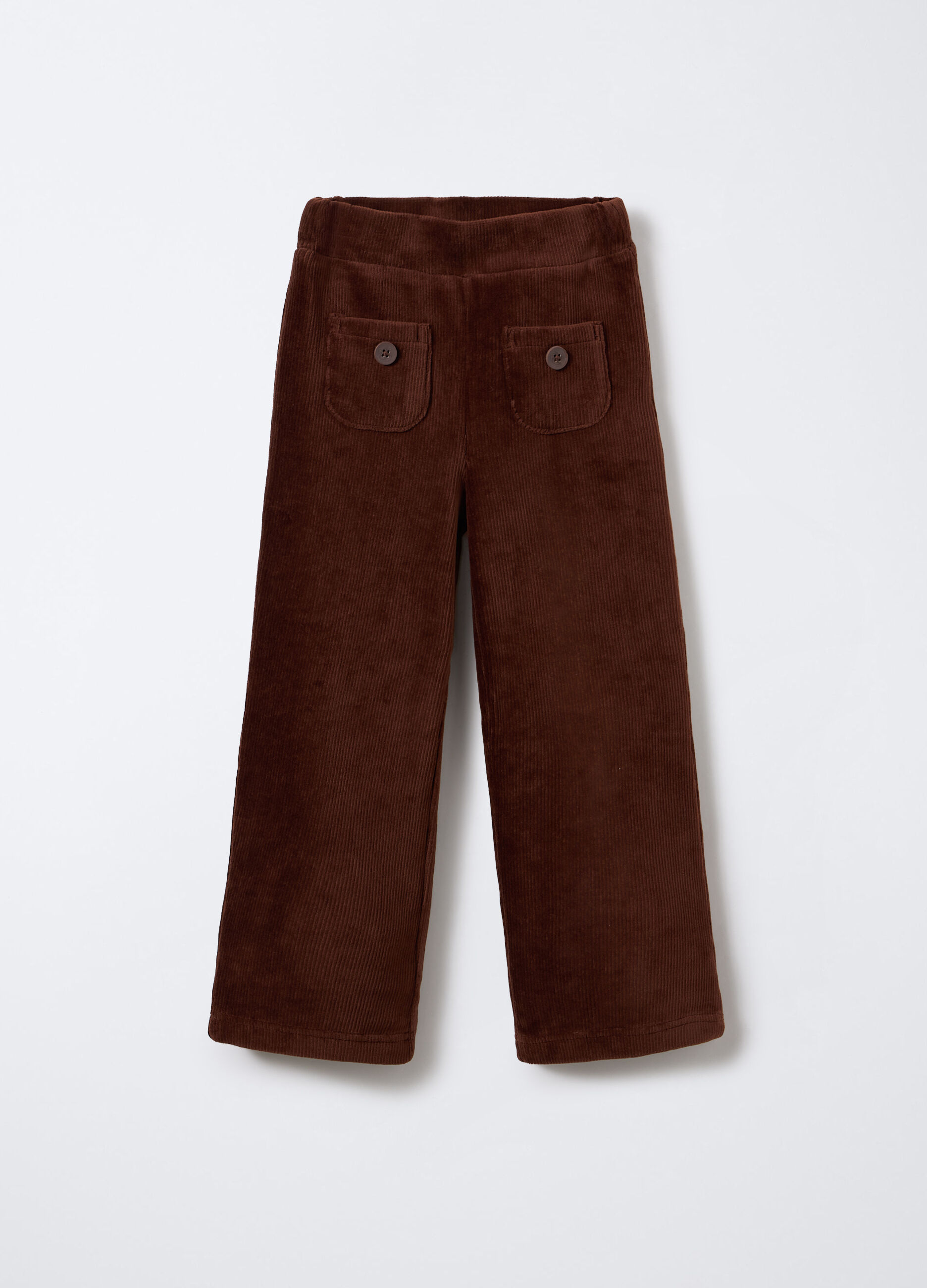 Treggings Wide Leg in velluto a coste bambina_0