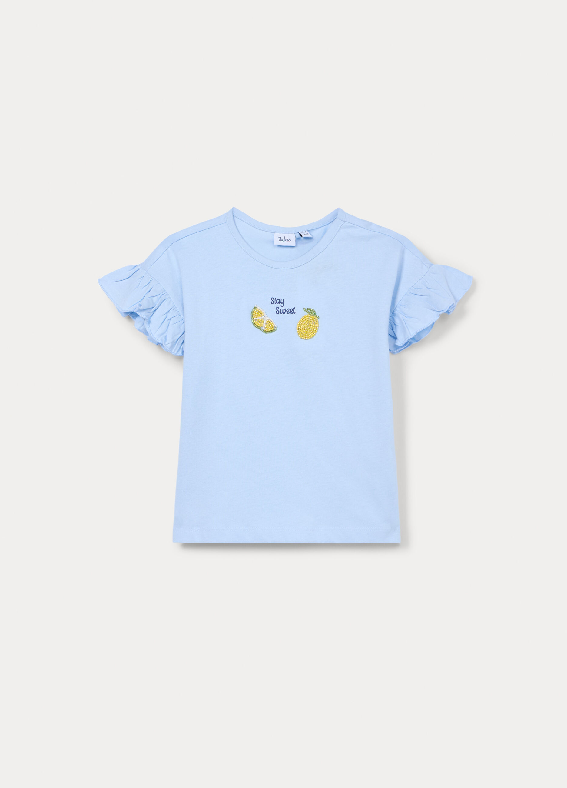 T-shirt in jersey di puro cotone bambina_0