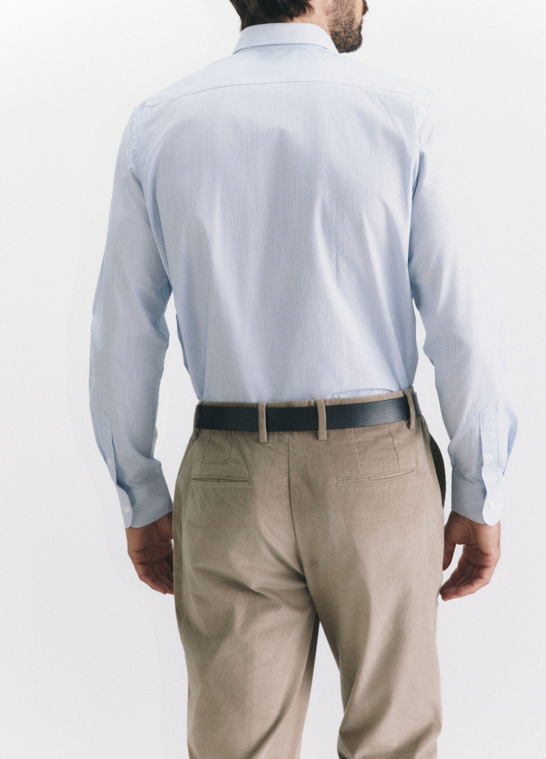 Camicia regular fit in tessuto a righe uomo_3