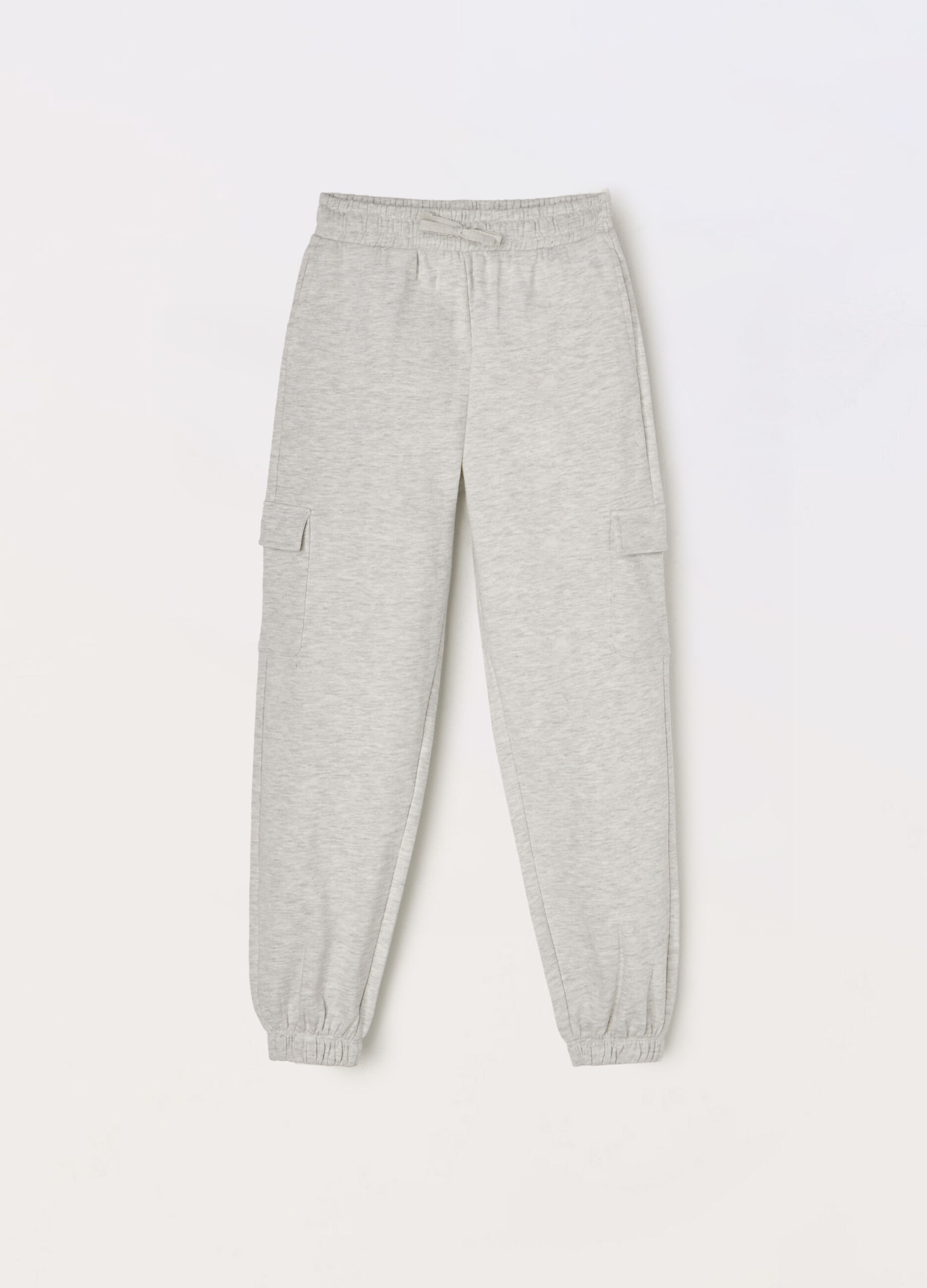 Jogger cargo in french terry di cotone ragazza_0