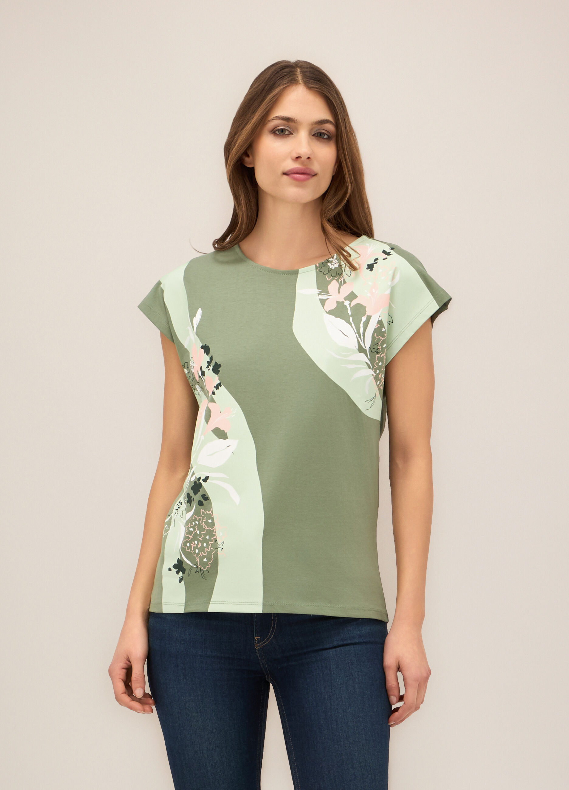 T-shirt in puro cotone donna_0