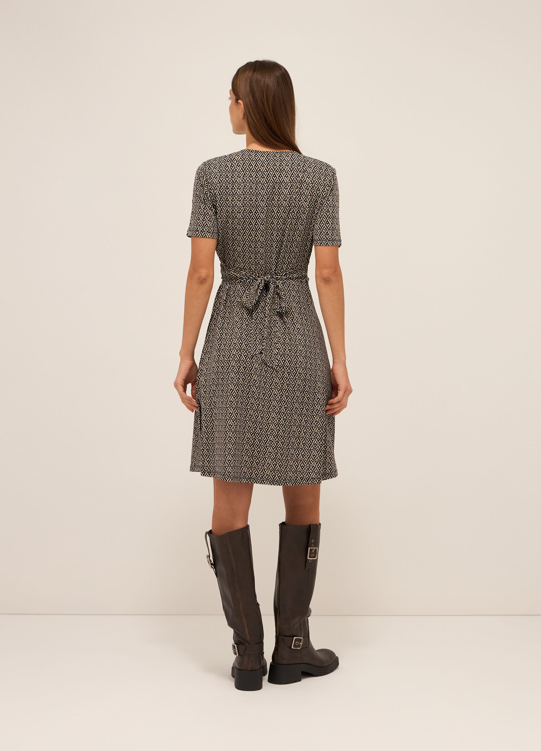 Abito incrociato in jersey stretch donna_1