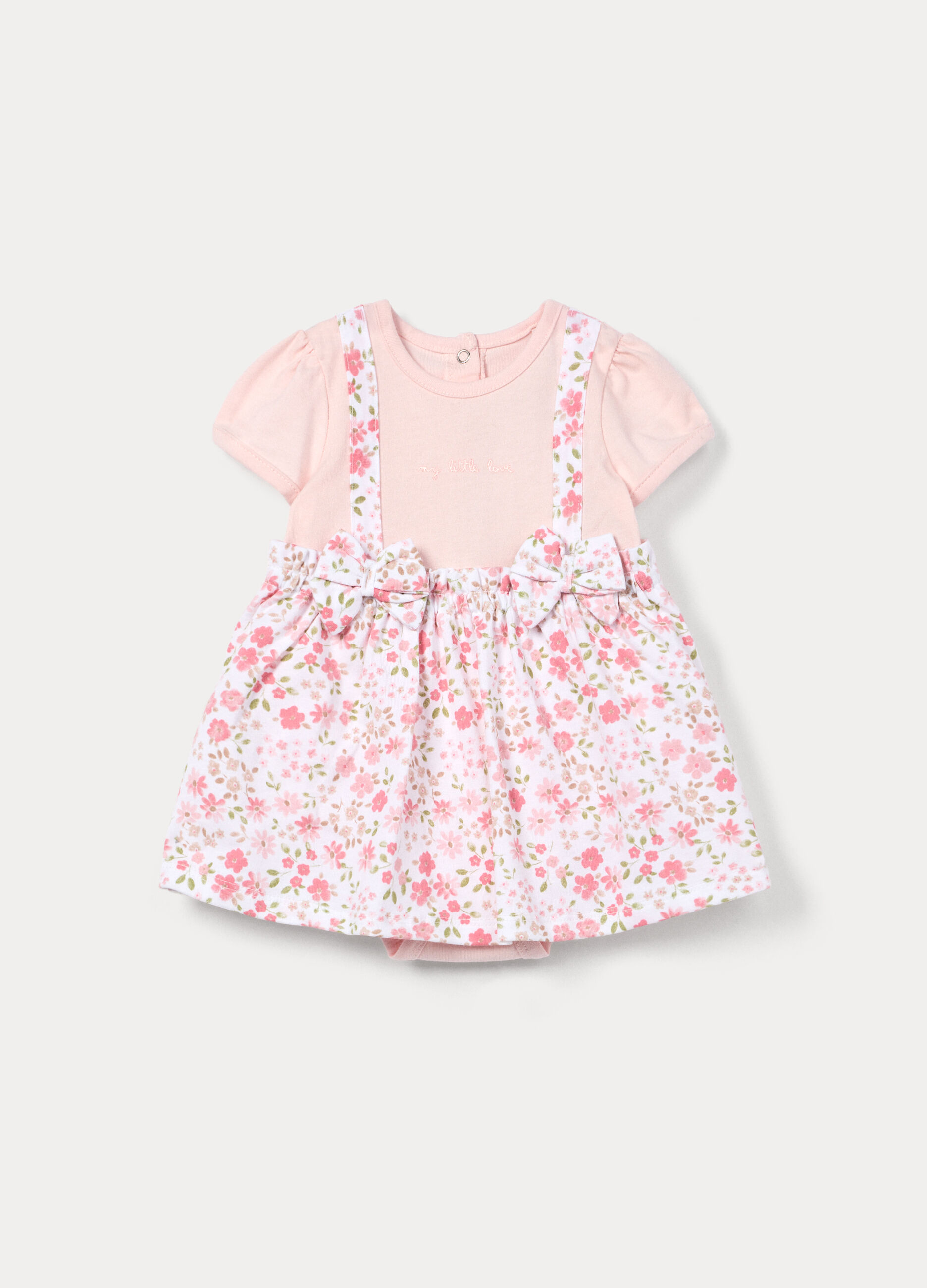 Body-vestito in jersey di puro cotone neonata_0