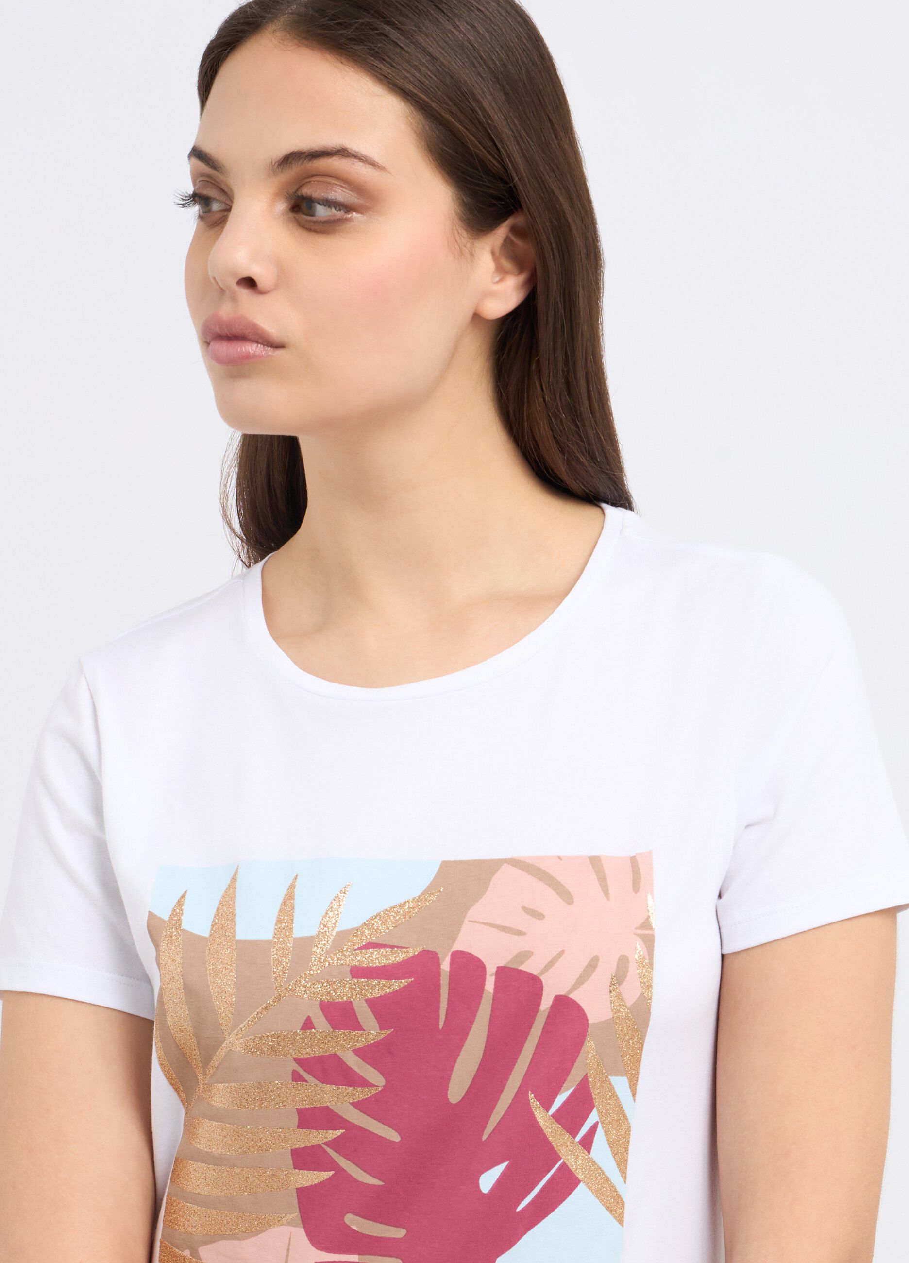T-shirt in cotone stretch donna_2