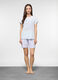 Set pigiama corto in jersey di puro cotone donna_0