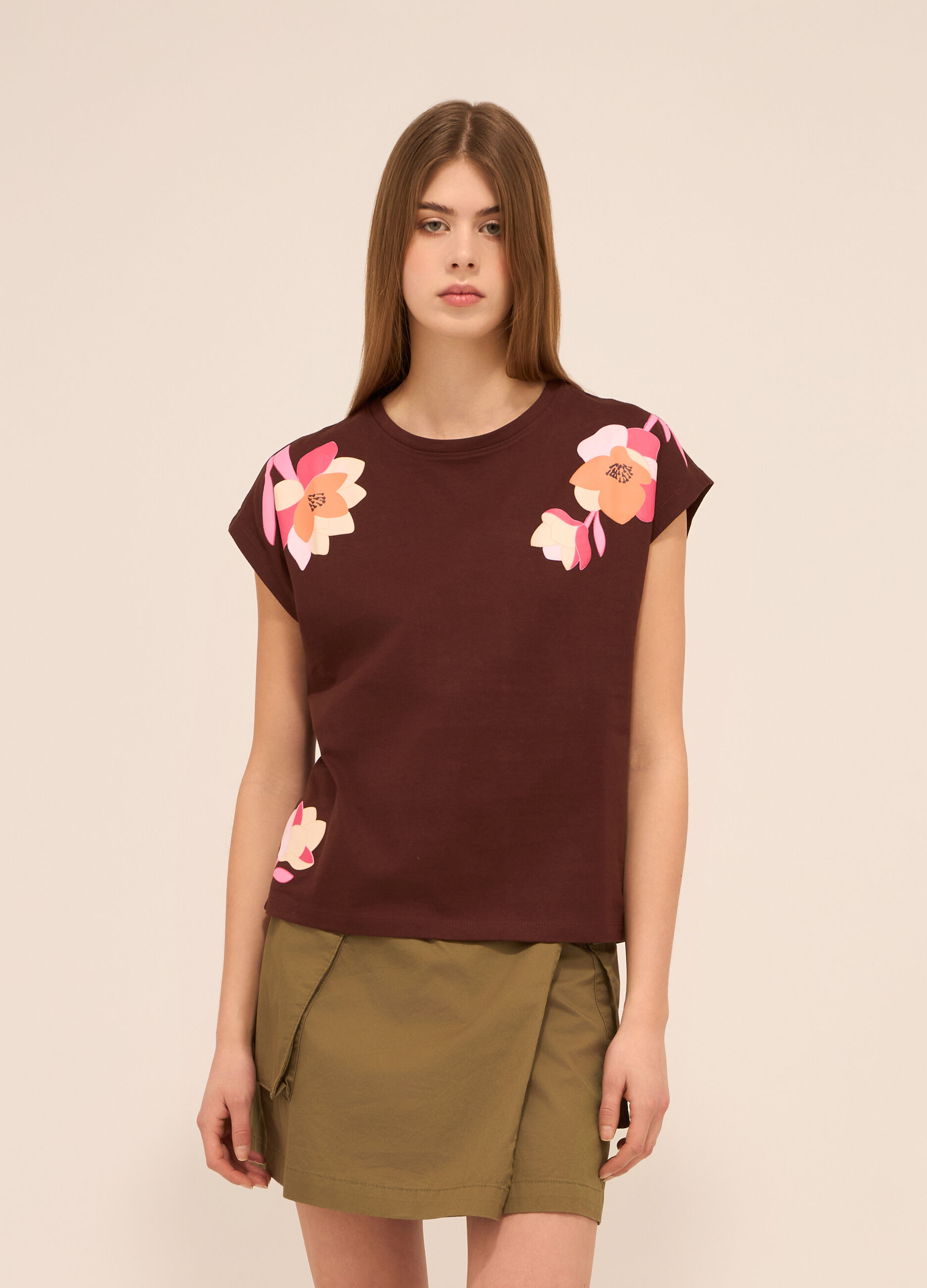 T-shirt in puro cotone donna_0