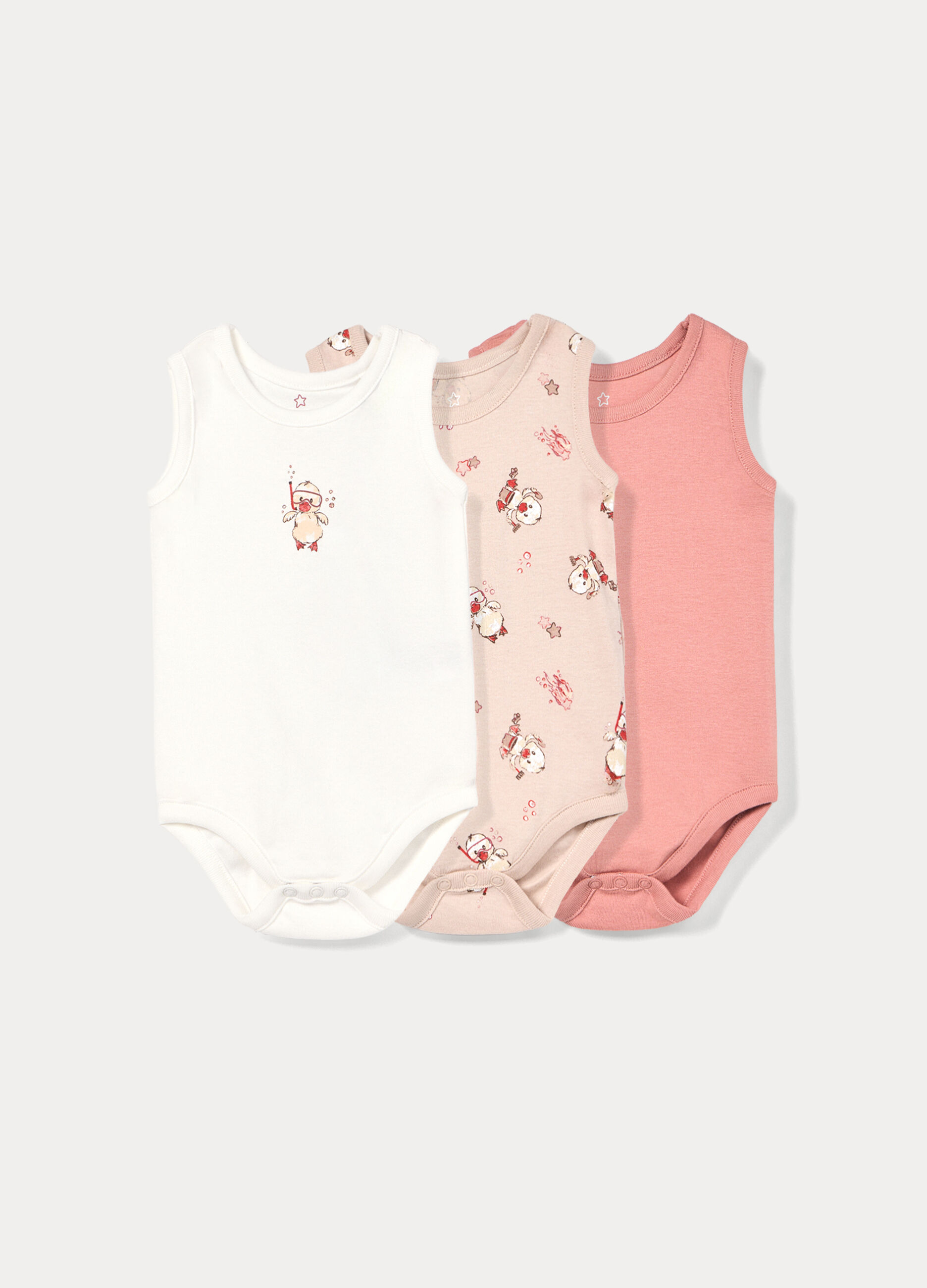 Pack 3 body in costina di puro cotone _0