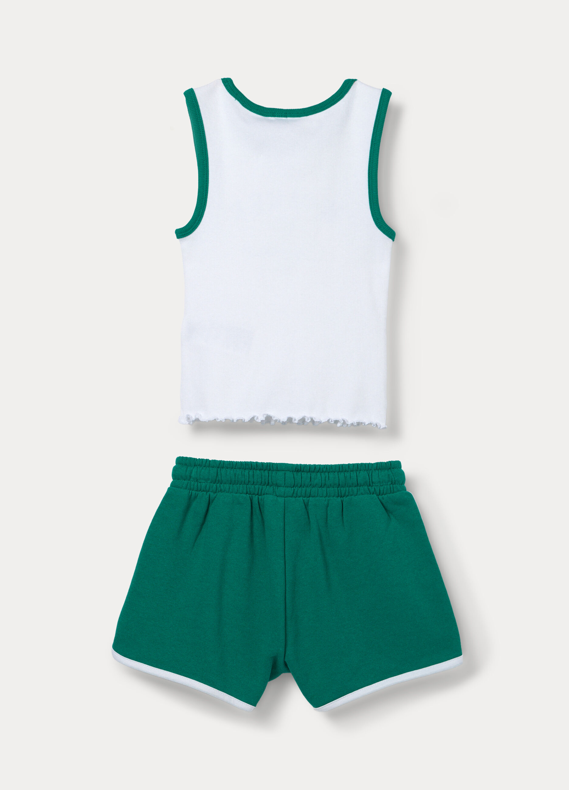 Jogging set fitted in cotone stretch ragazza_1